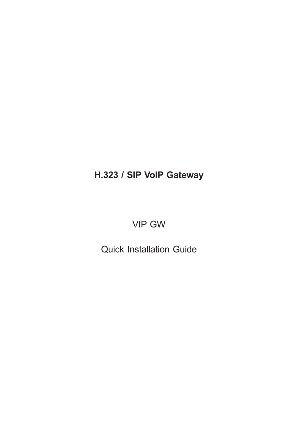 PLANET VIP GW User Manual | 20 pages