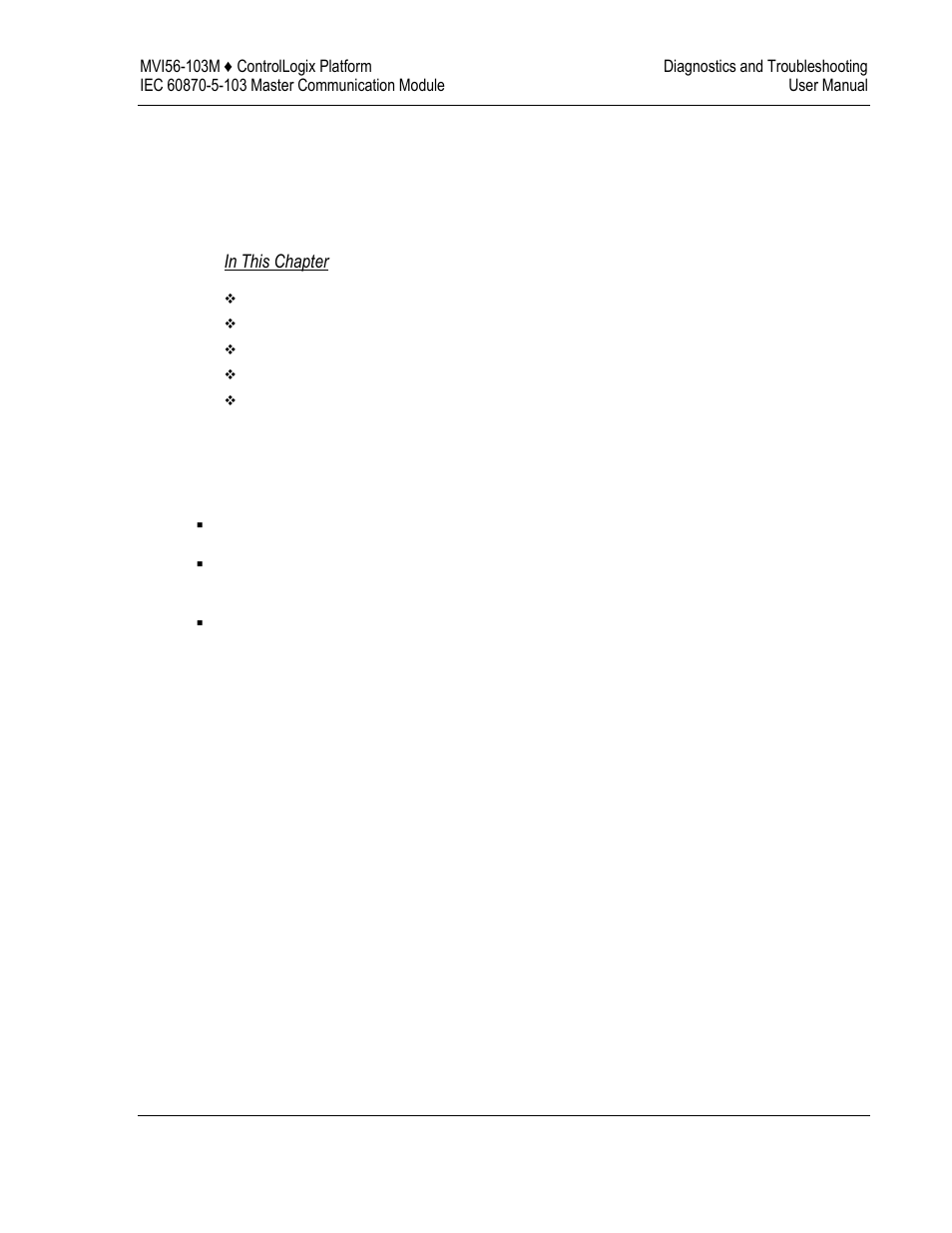 4diagnostics and troubleshooting | ProSoft Technology MVI56-103M User Manual | Page 67 / 152
