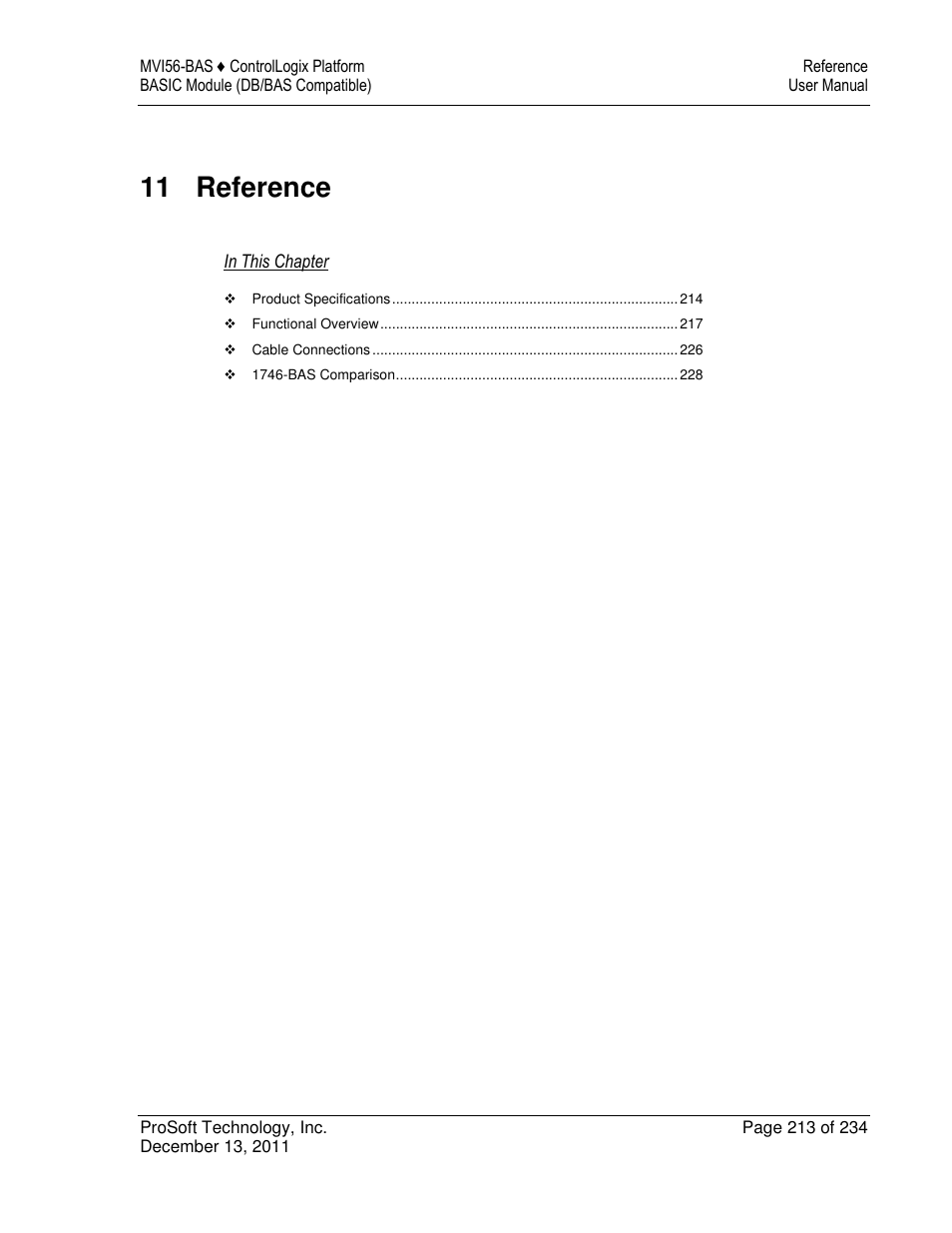 11 reference | ProSoft Technology MVI56-BAS User Manual | Page 213 / 234