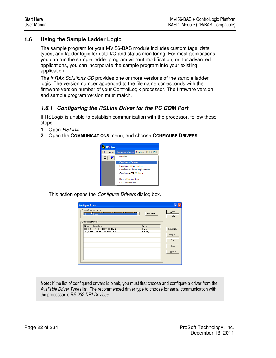 ProSoft Technology MVI56-BAS User Manual | Page 22 / 234