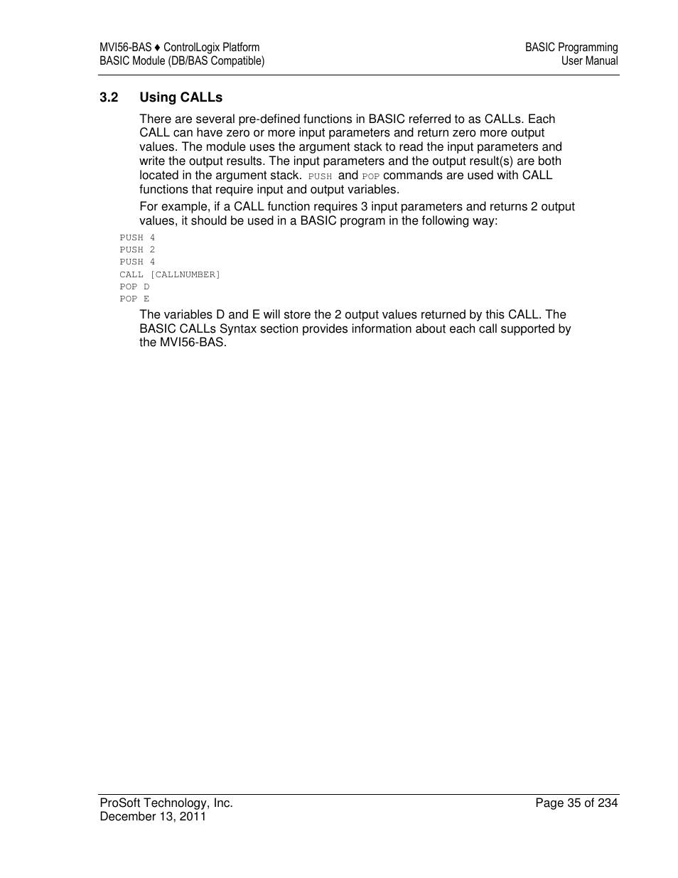 ProSoft Technology MVI56-BAS User Manual | Page 35 / 234