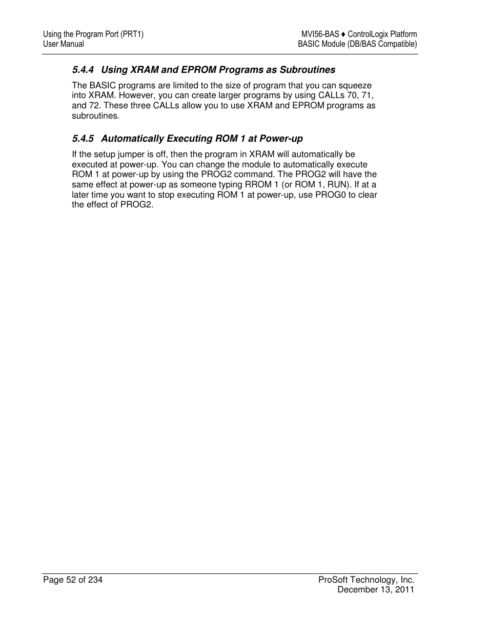 ProSoft Technology MVI56-BAS User Manual | Page 52 / 234