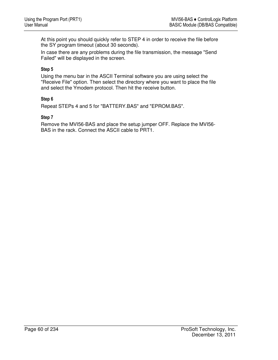 ProSoft Technology MVI56-BAS User Manual | Page 60 / 234