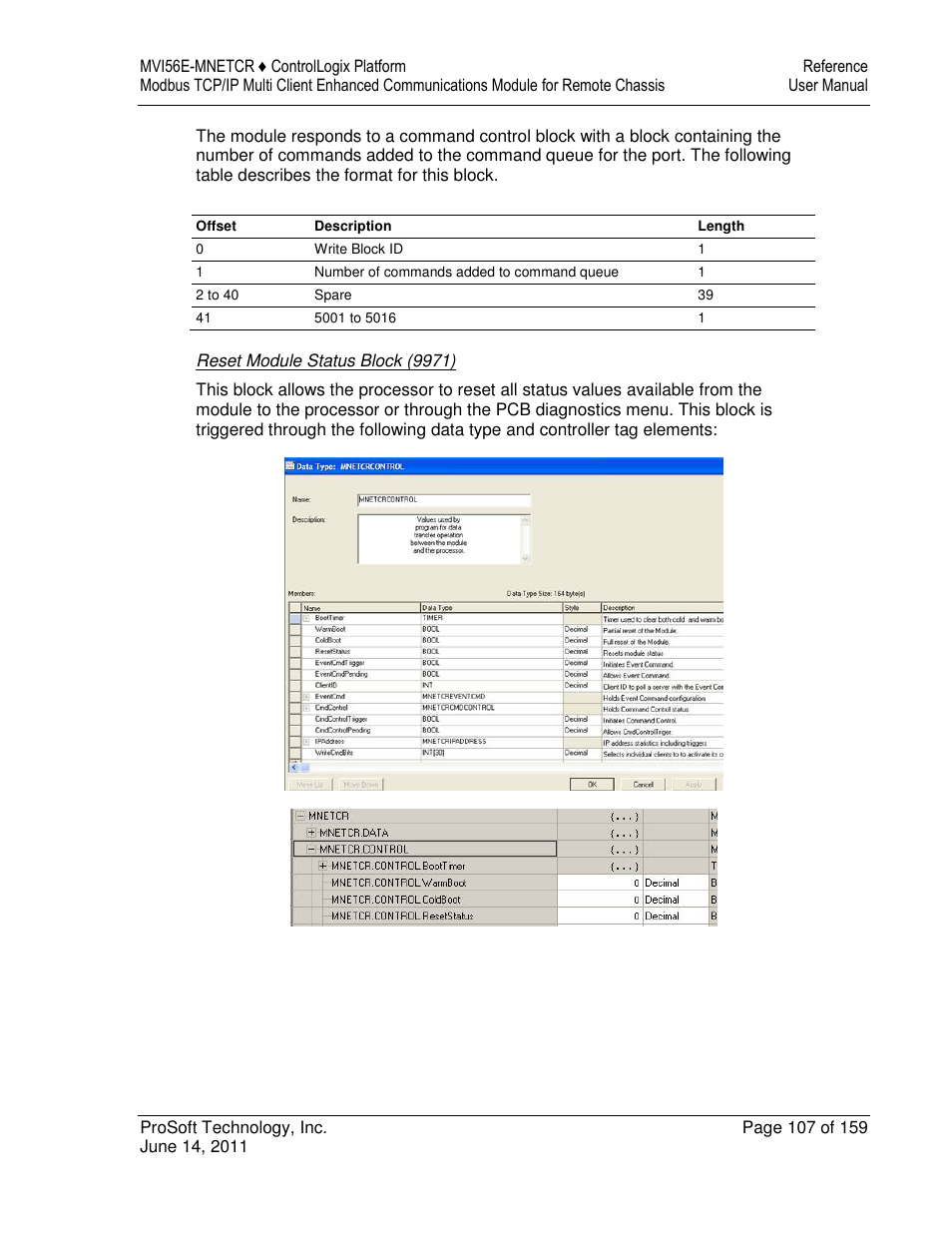 ProSoft Technology MVI56E-MNETCR User Manual | Page 107 / 159