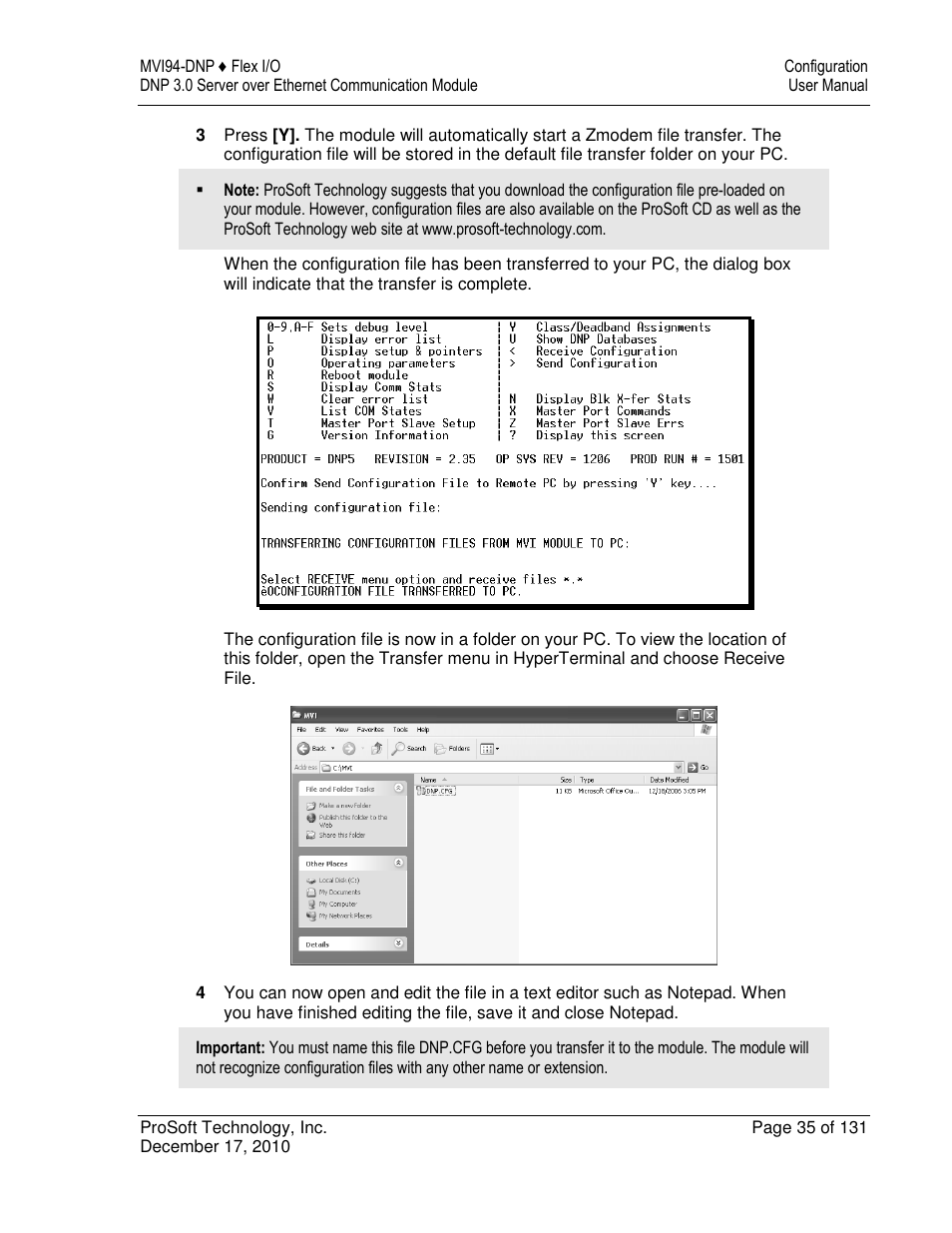 ProSoft Technology MVI94-DNP User Manual | Page 35 / 131