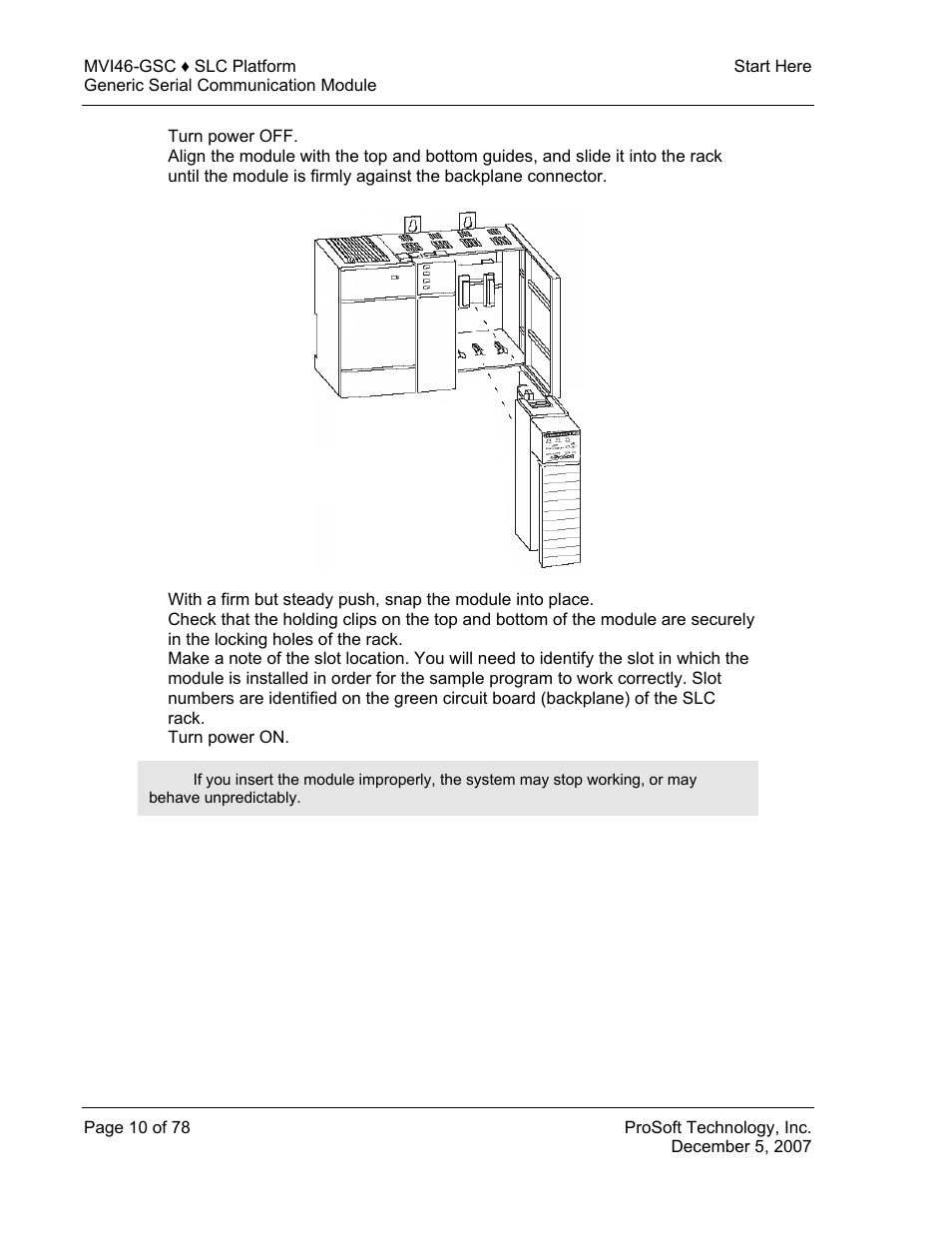 ProSoft Technology MVI46-GSC User Manual | Page 10 / 78
