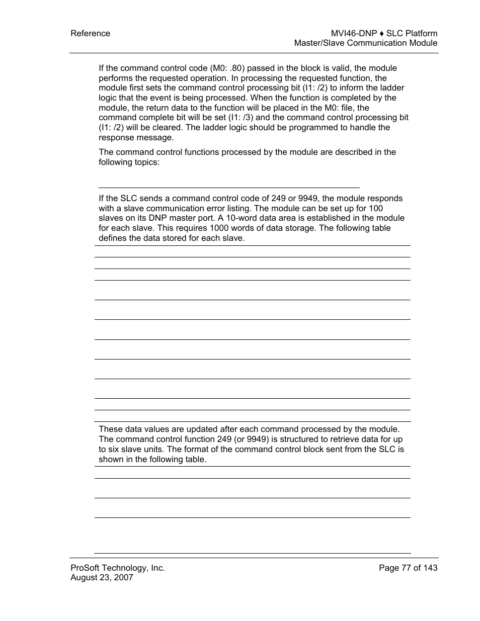 ProSoft Technology MVI46-DNP User Manual | Page 77 / 143