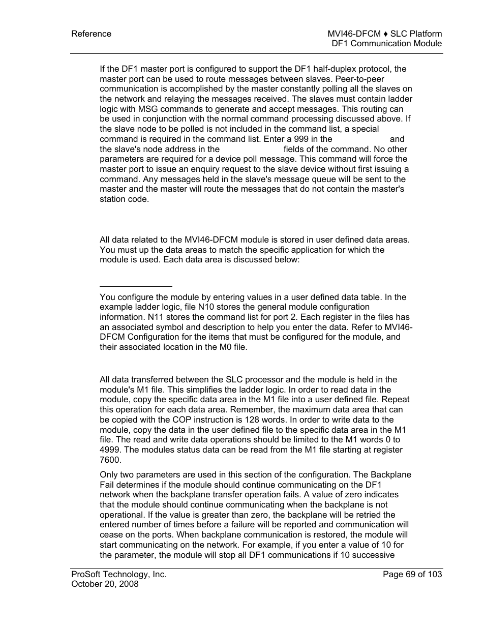 ProSoft Technology MVI46-DFCM User Manual | Page 69 / 103