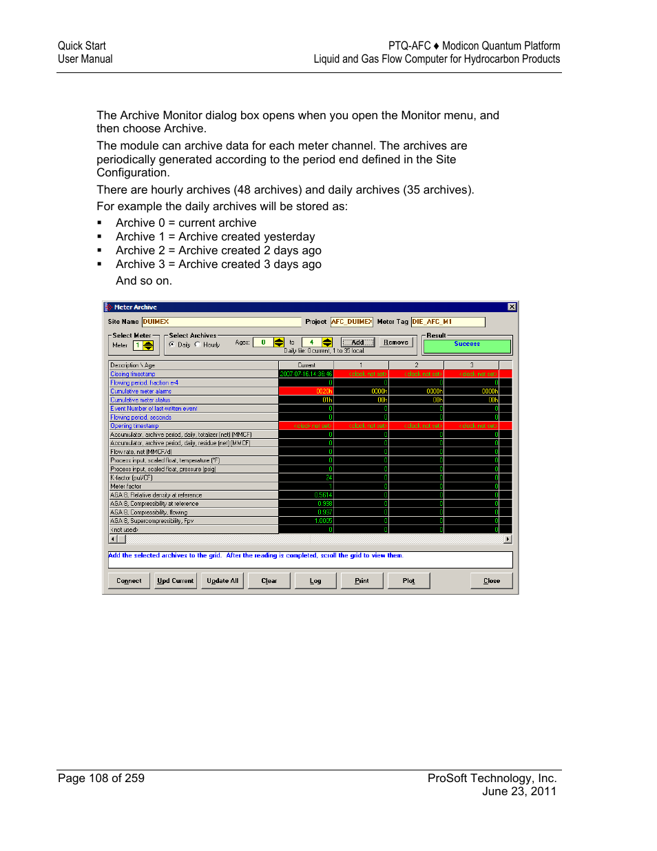 ProSoft Technology PTQ-AFC User Manual | Page 108 / 259