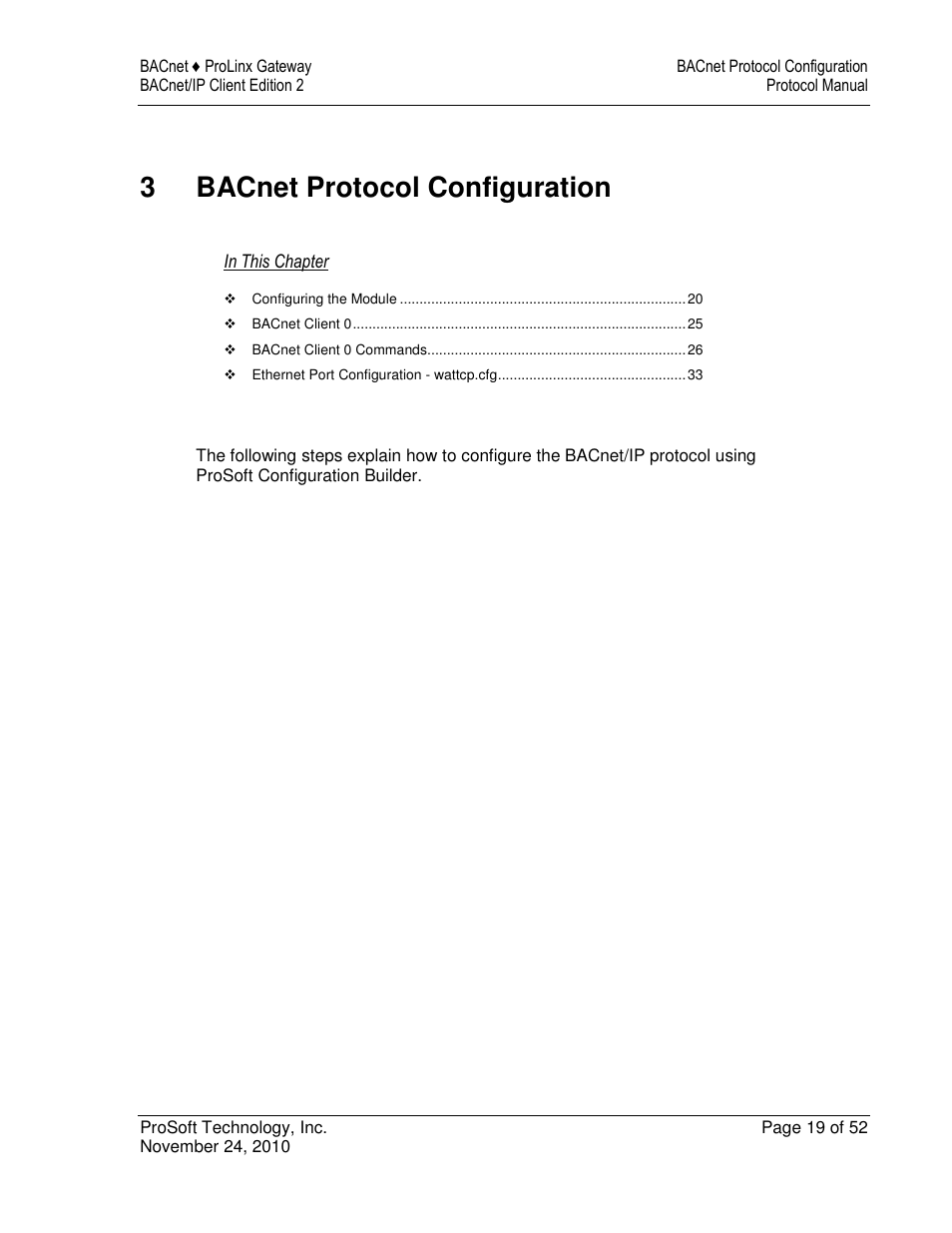 3bacnet protocol configuration | ProSoft Technology 5201-DFNT-BACNET User Manual | Page 19 / 52