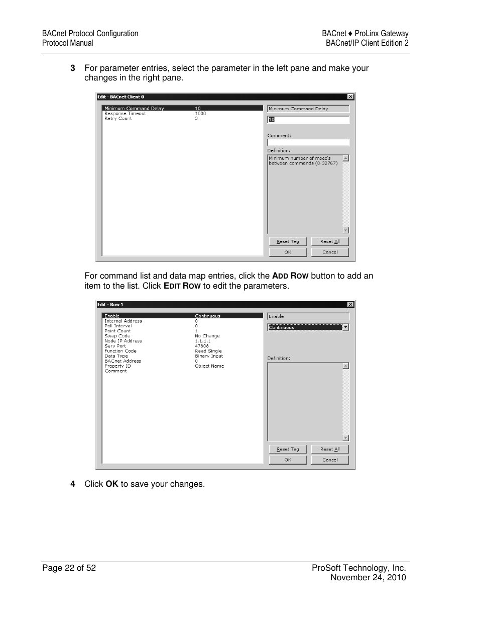 ProSoft Technology 5201-DFNT-BACNET User Manual | Page 22 / 52
