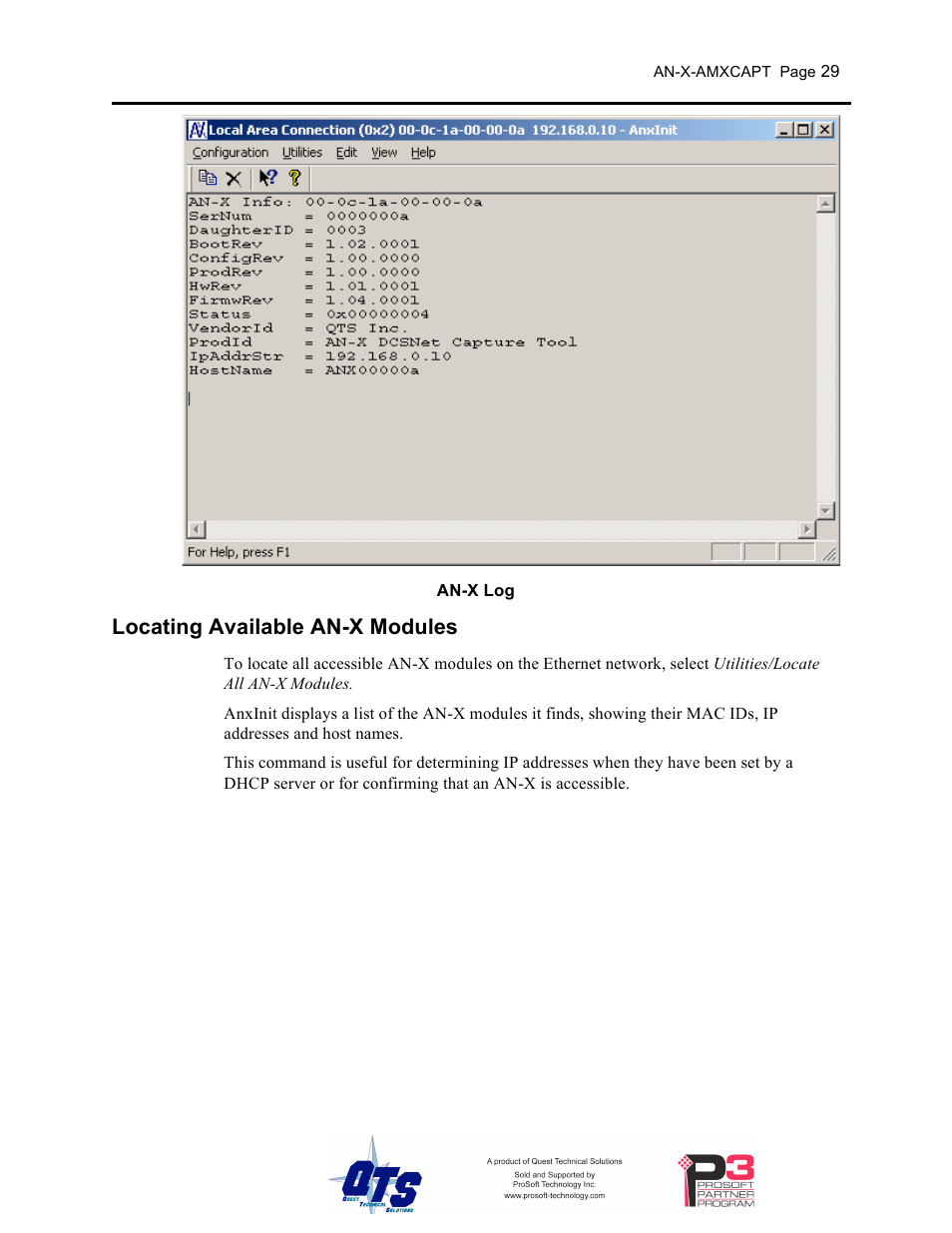Locating available an-x modules | ProSoft Technology AN-X-AMX User Manual | Page 33 / 50