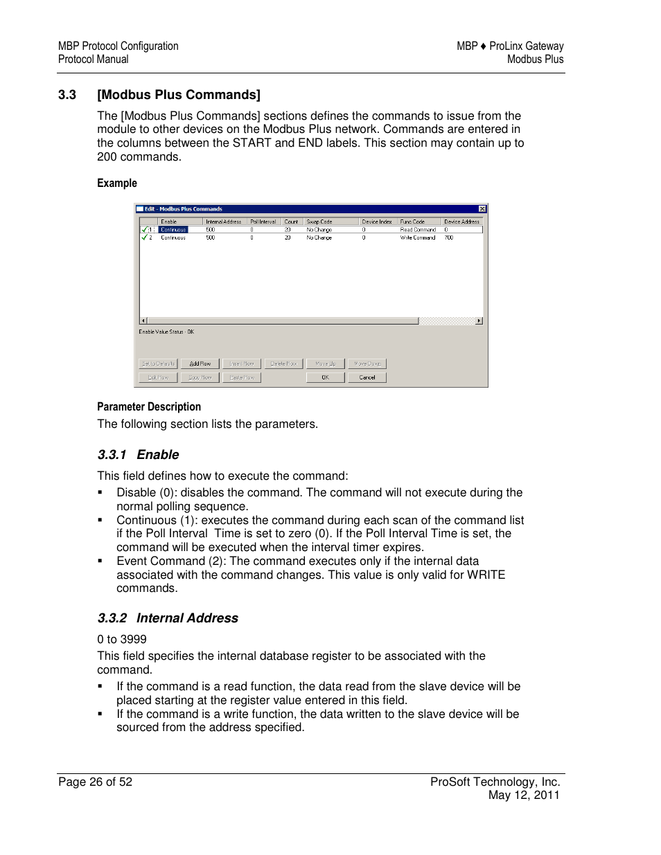 ProSoft Technology 5301-MBP-ASCII User Manual | Page 26 / 52