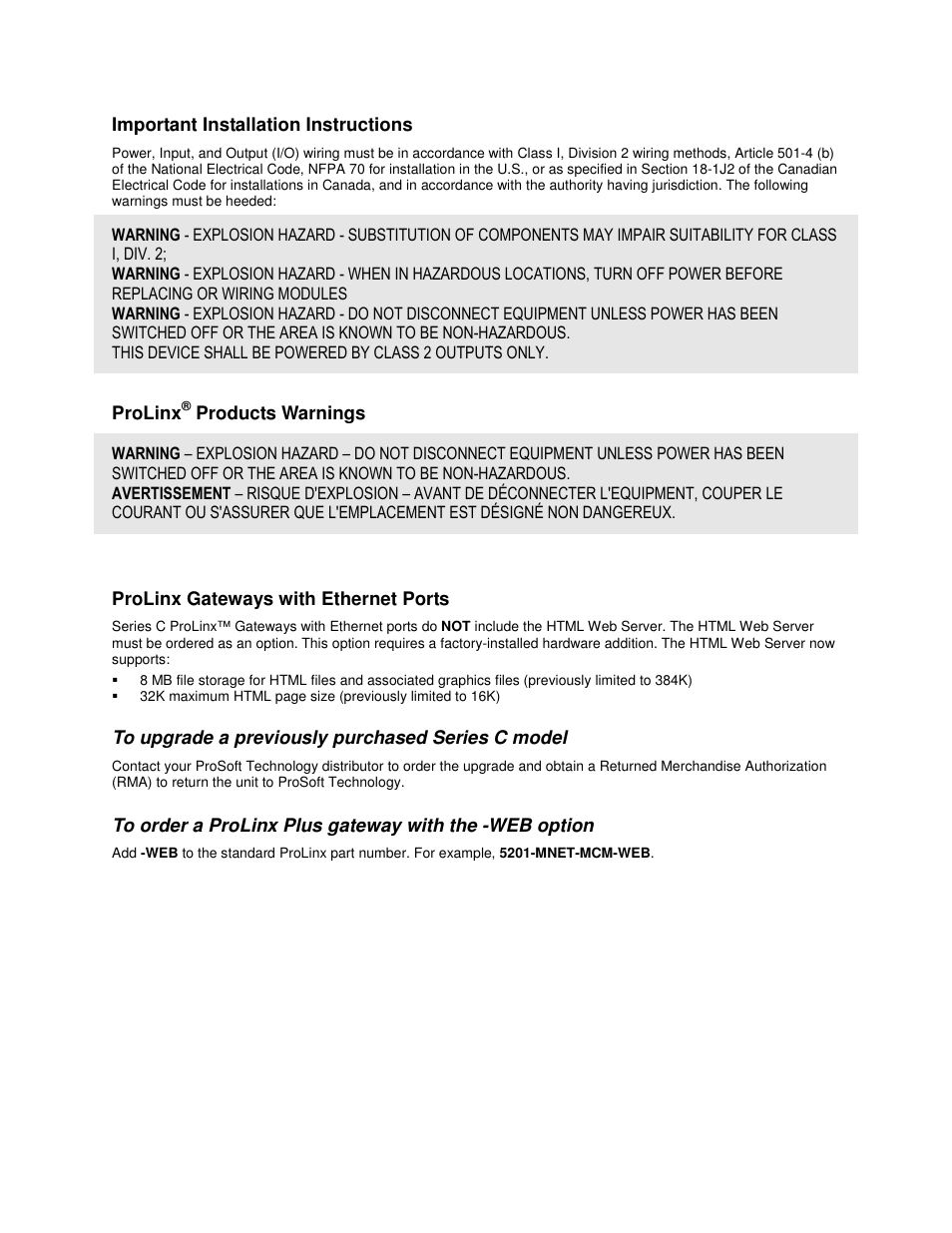 ProSoft Technology 5301-MBP-ASCII User Manual | Page 3 / 52