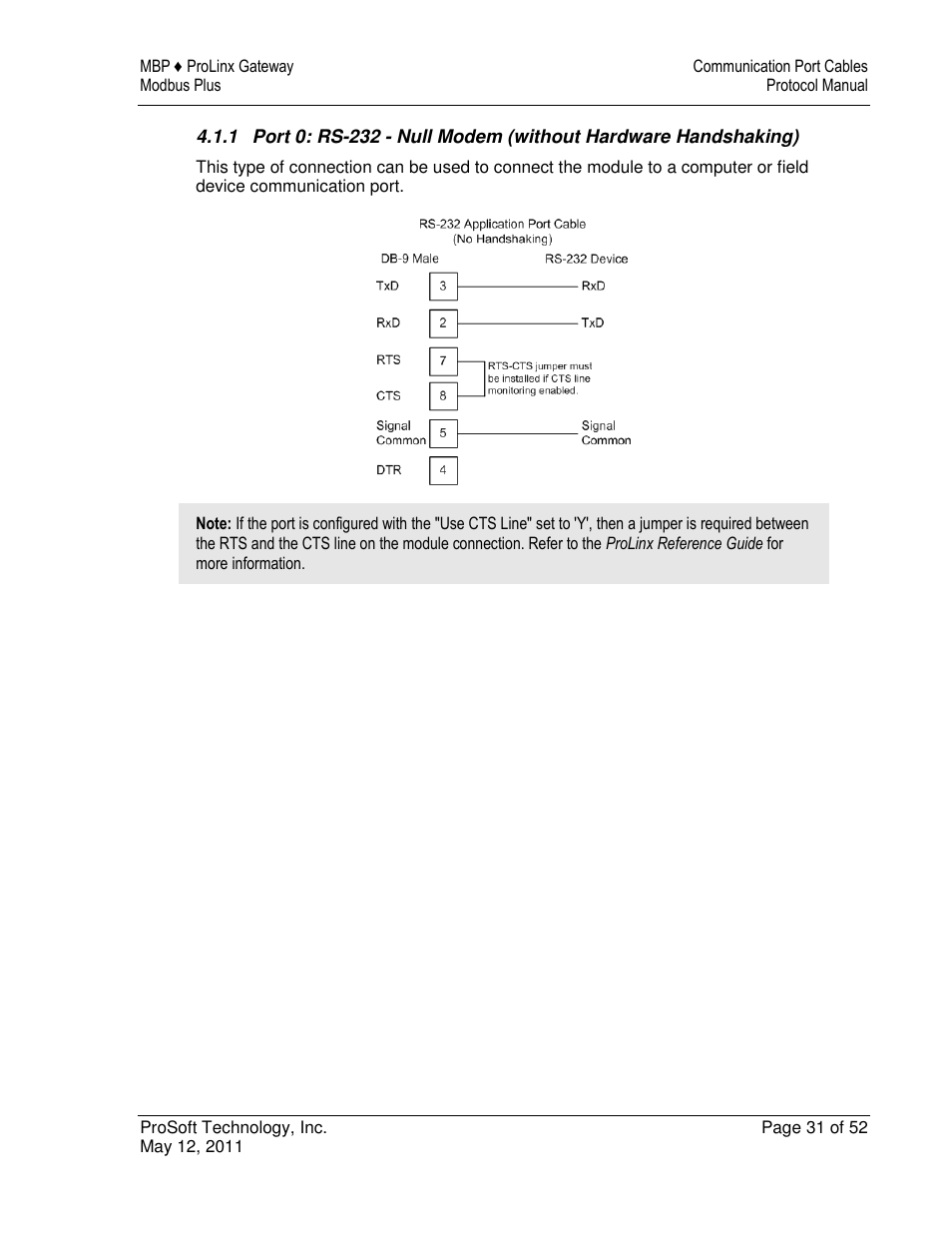 ProSoft Technology 5301-MBP-ASCII User Manual | Page 31 / 52