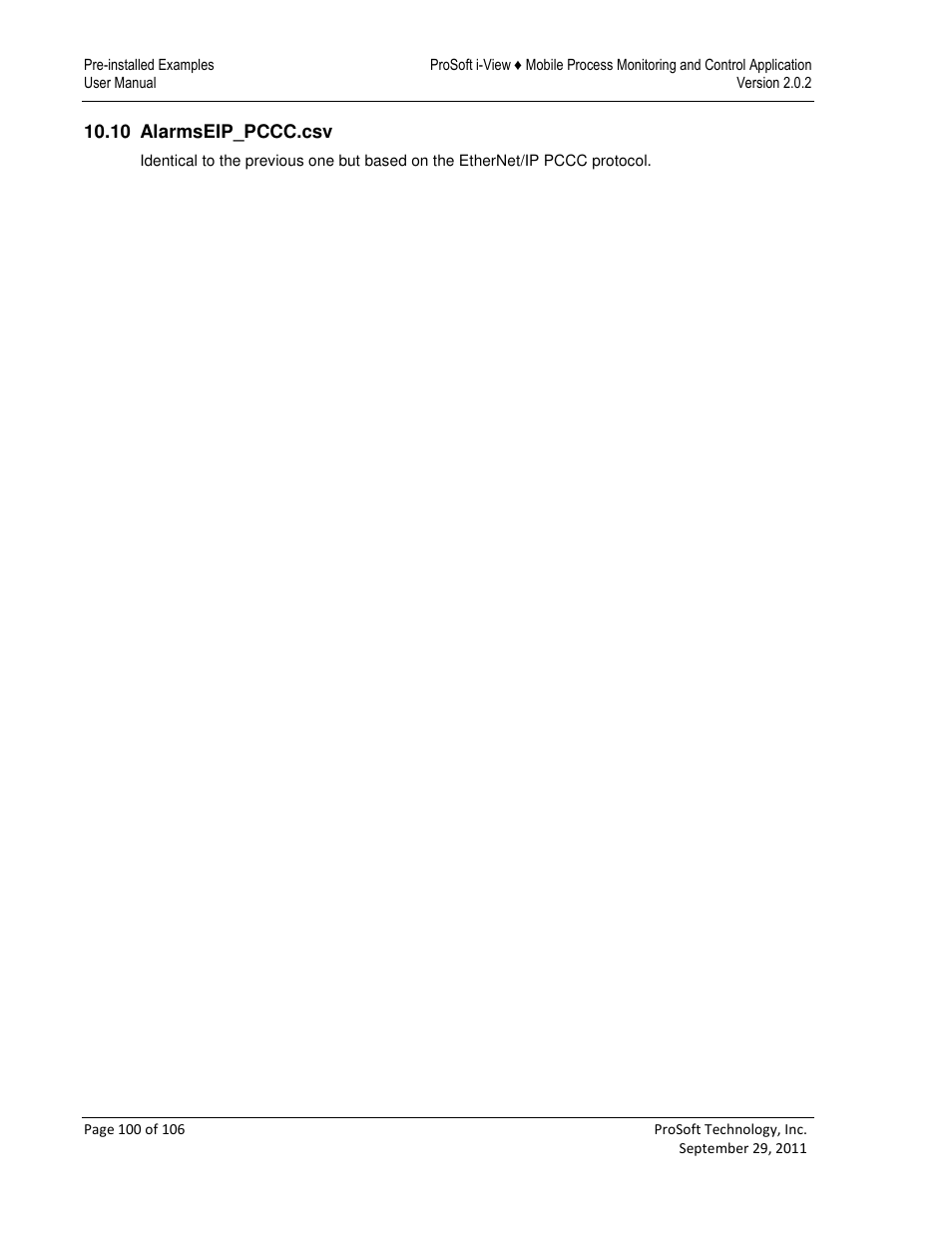 ProSoft Technology ProSoft i-View User Manual | Page 100 / 106