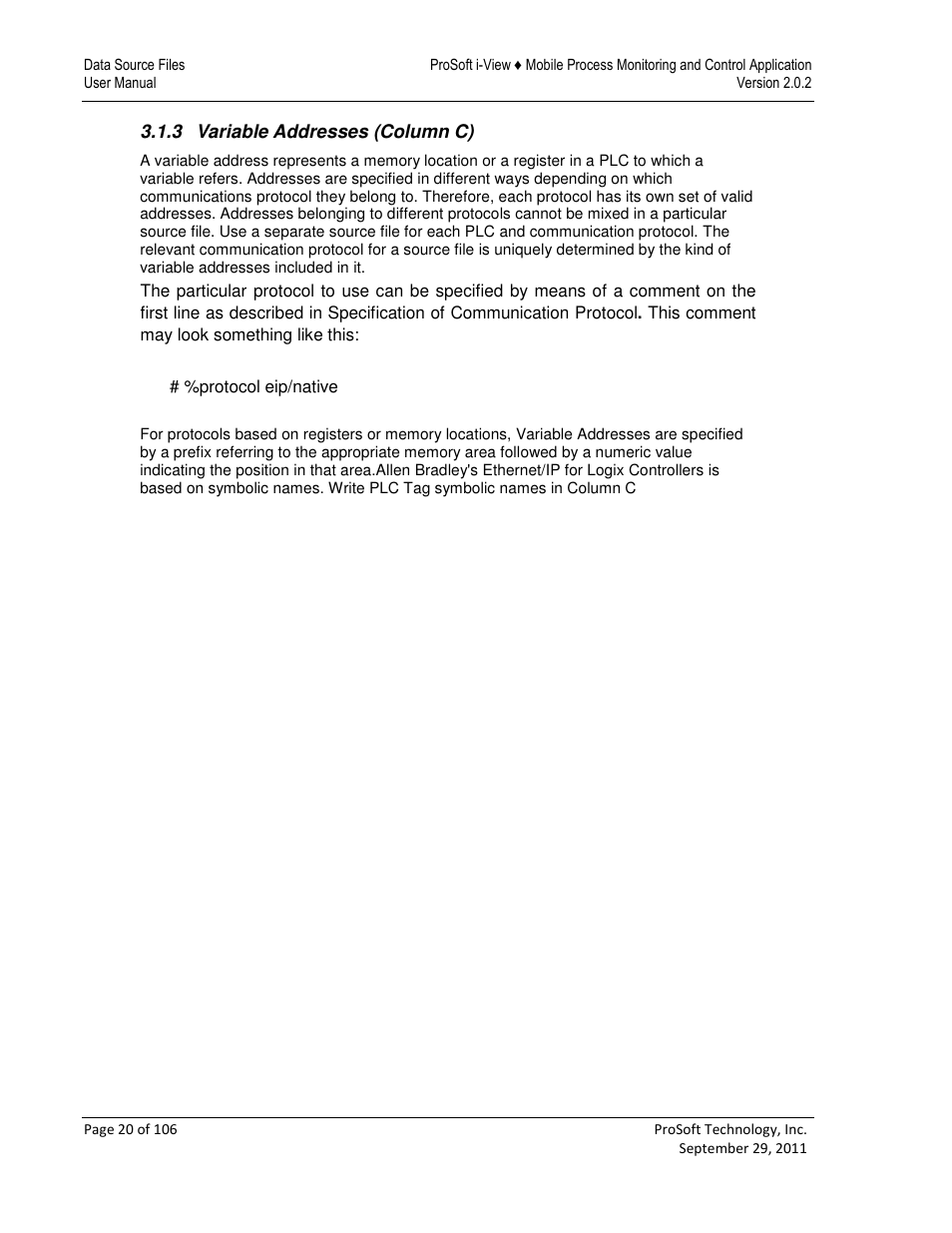 ProSoft Technology ProSoft i-View User Manual | Page 20 / 106
