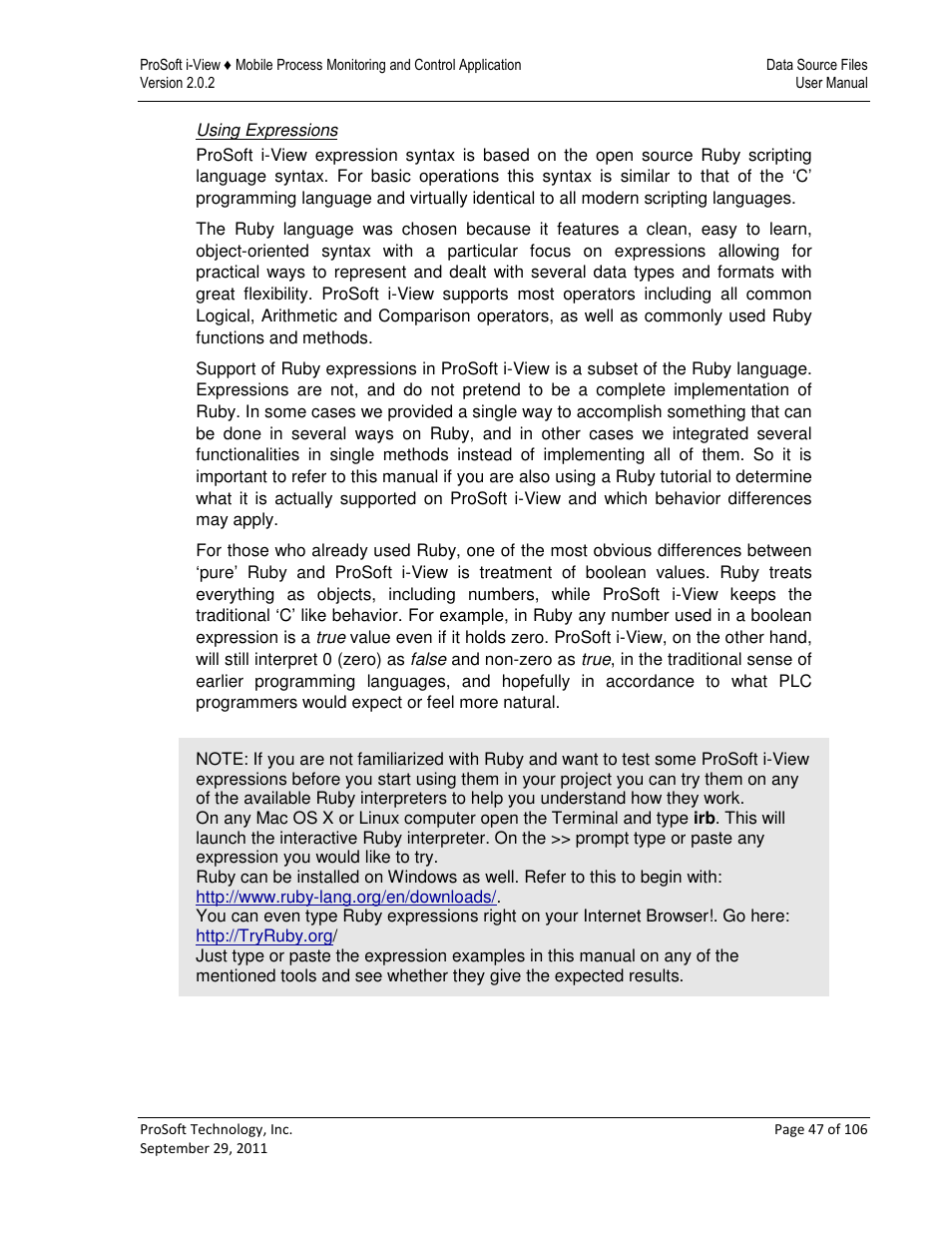 ProSoft Technology ProSoft i-View User Manual | Page 47 / 106