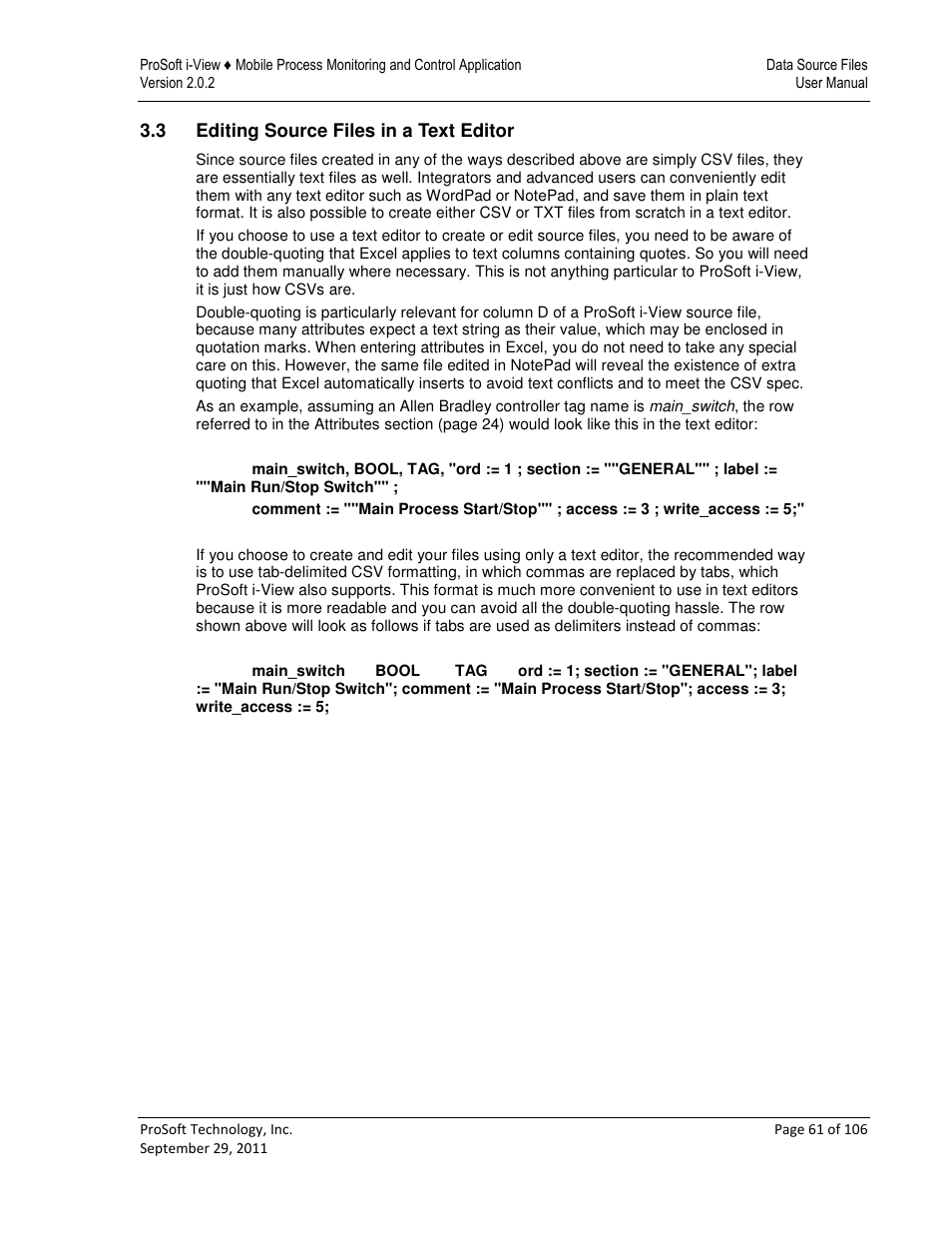ProSoft Technology ProSoft i-View User Manual | Page 61 / 106