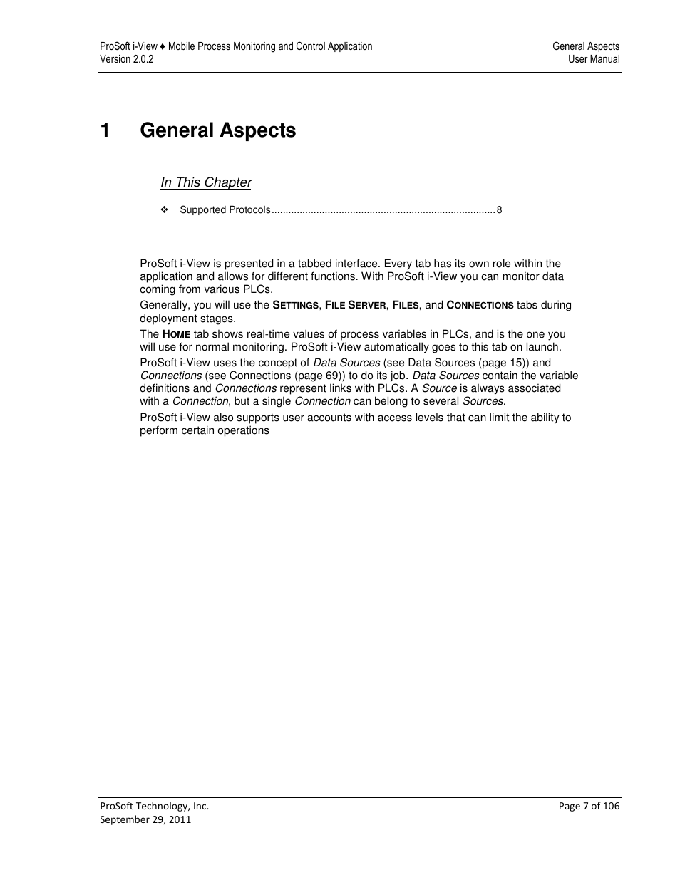1general aspects | ProSoft Technology ProSoft i-View User Manual | Page 7 / 106