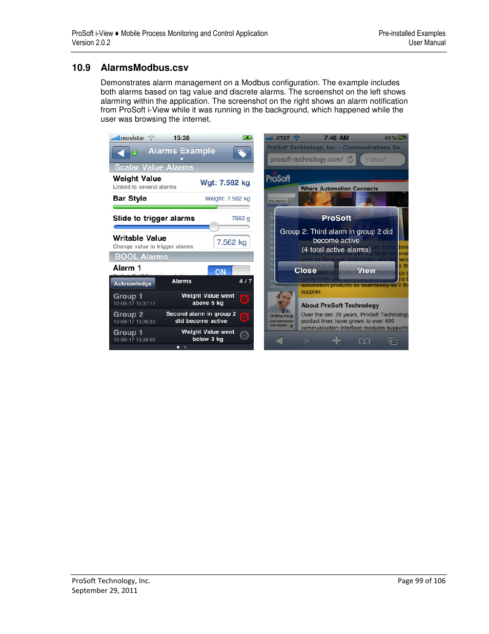 ProSoft Technology ProSoft i-View User Manual | Page 99 / 106