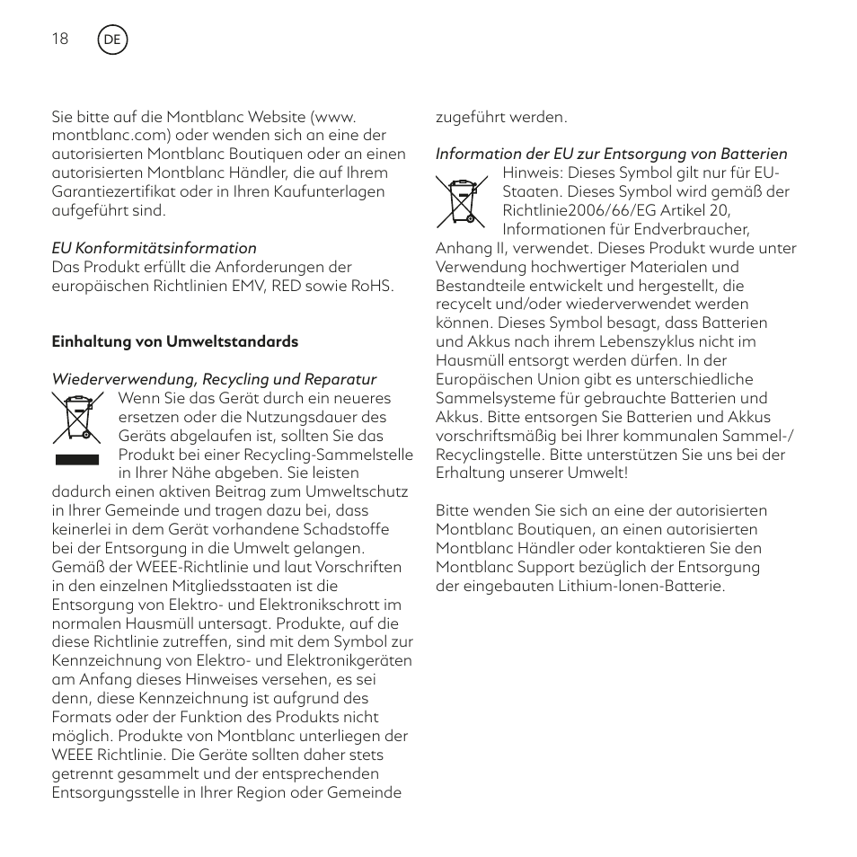 Montblanc Summit User Manual | Page 18 / 66