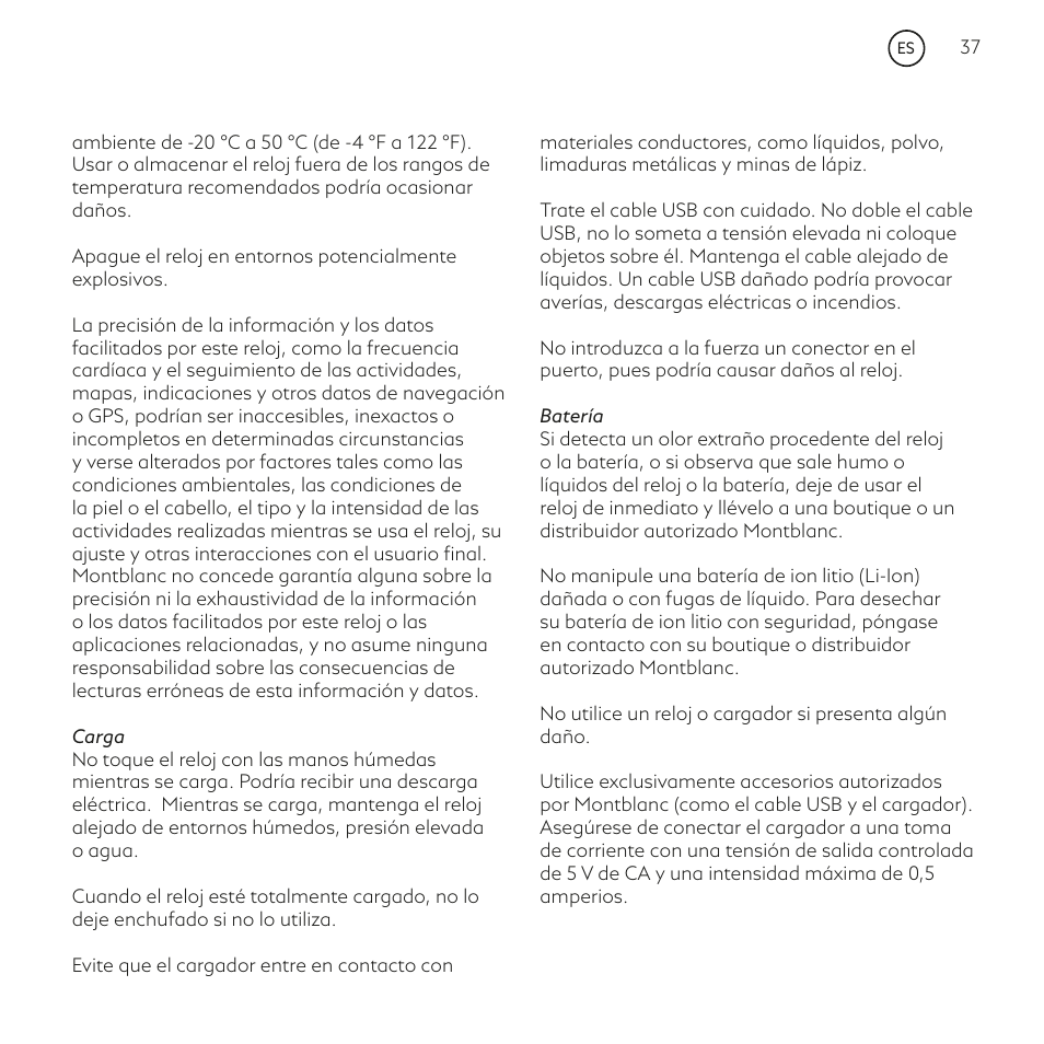 Montblanc Summit User Manual | Page 37 / 66