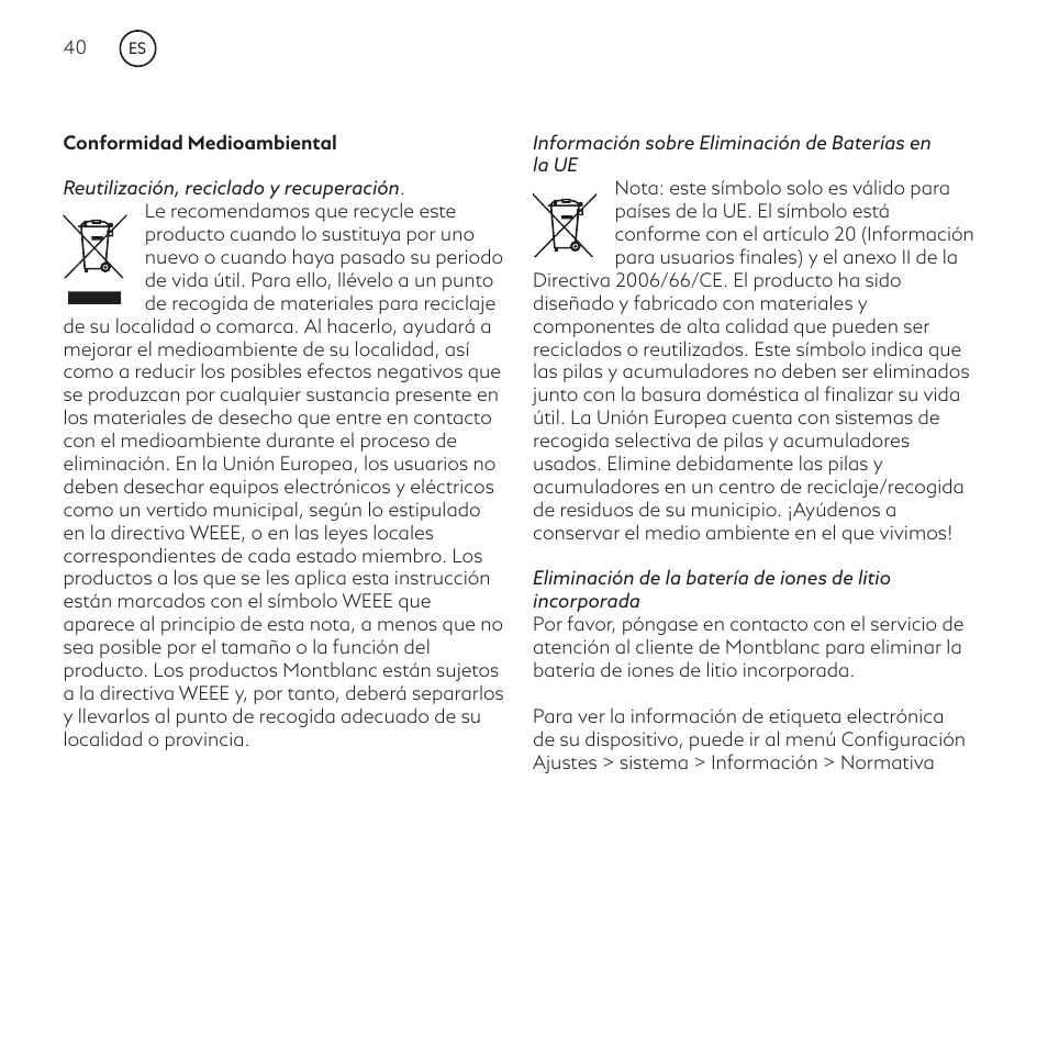 Montblanc Summit User Manual | Page 40 / 66