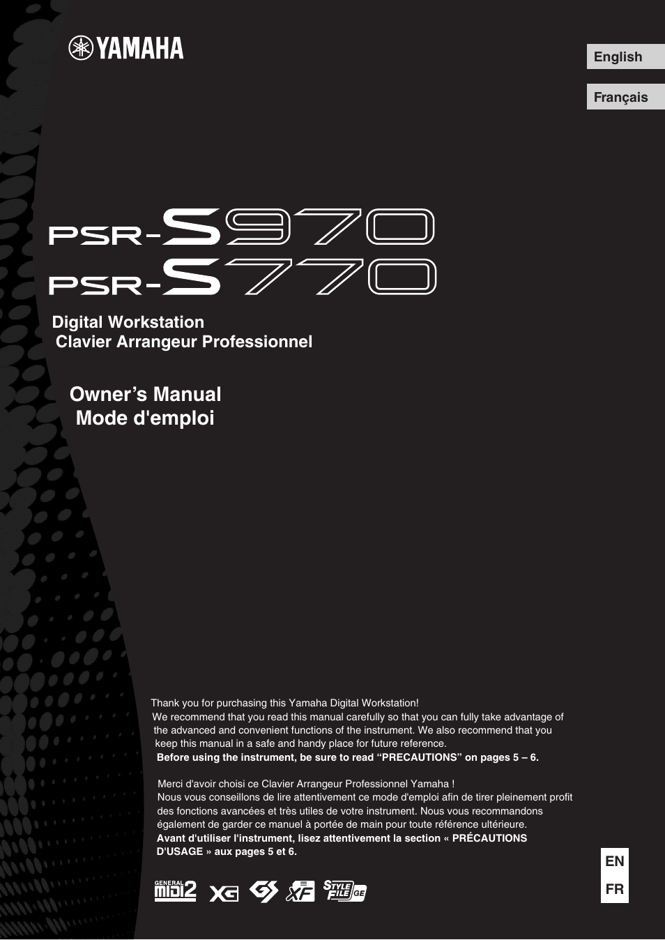 Yamaha PSR-S770 User Manual | 118 pages