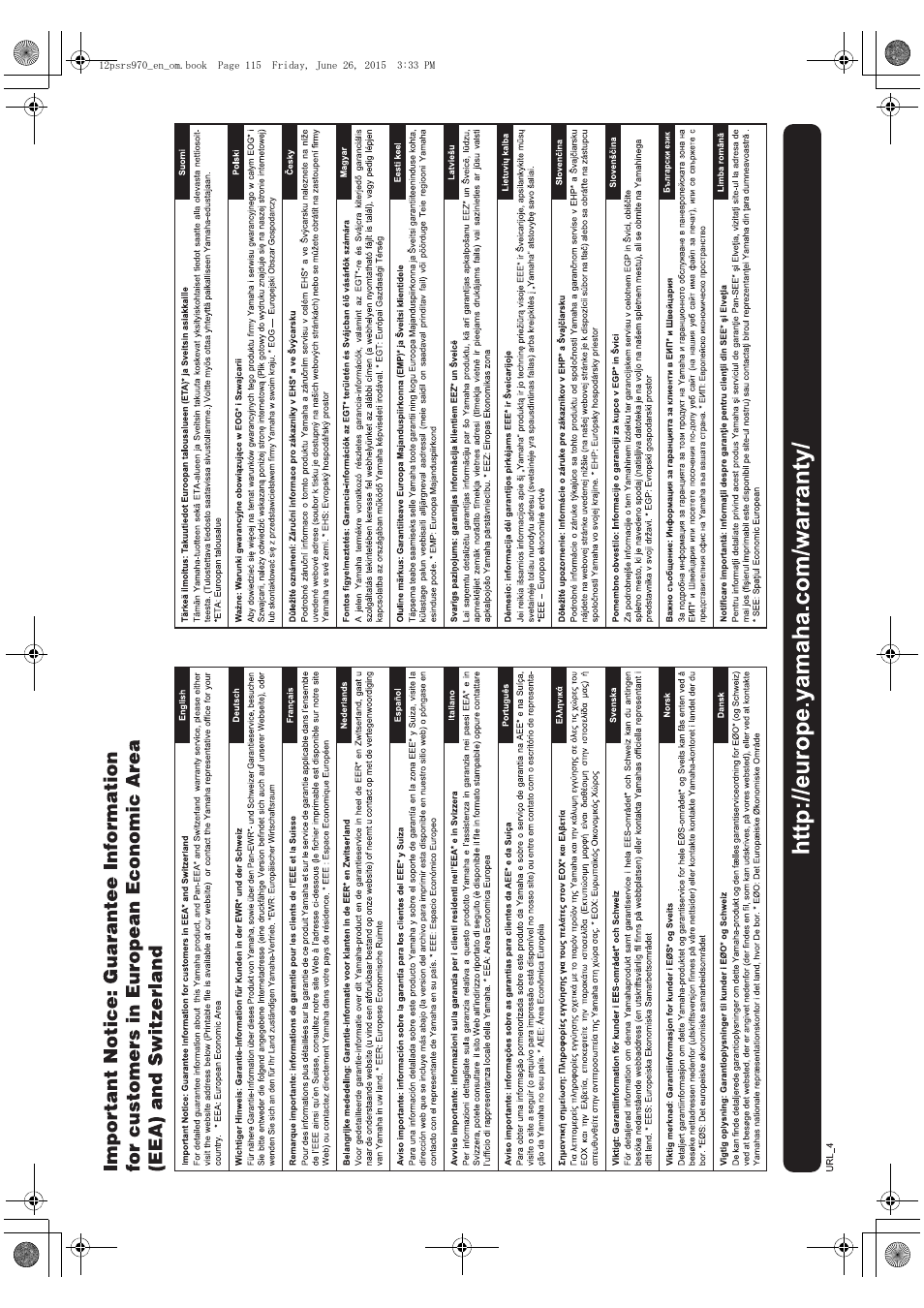 Yamaha PSR-S770 User Manual | Page 115 / 118