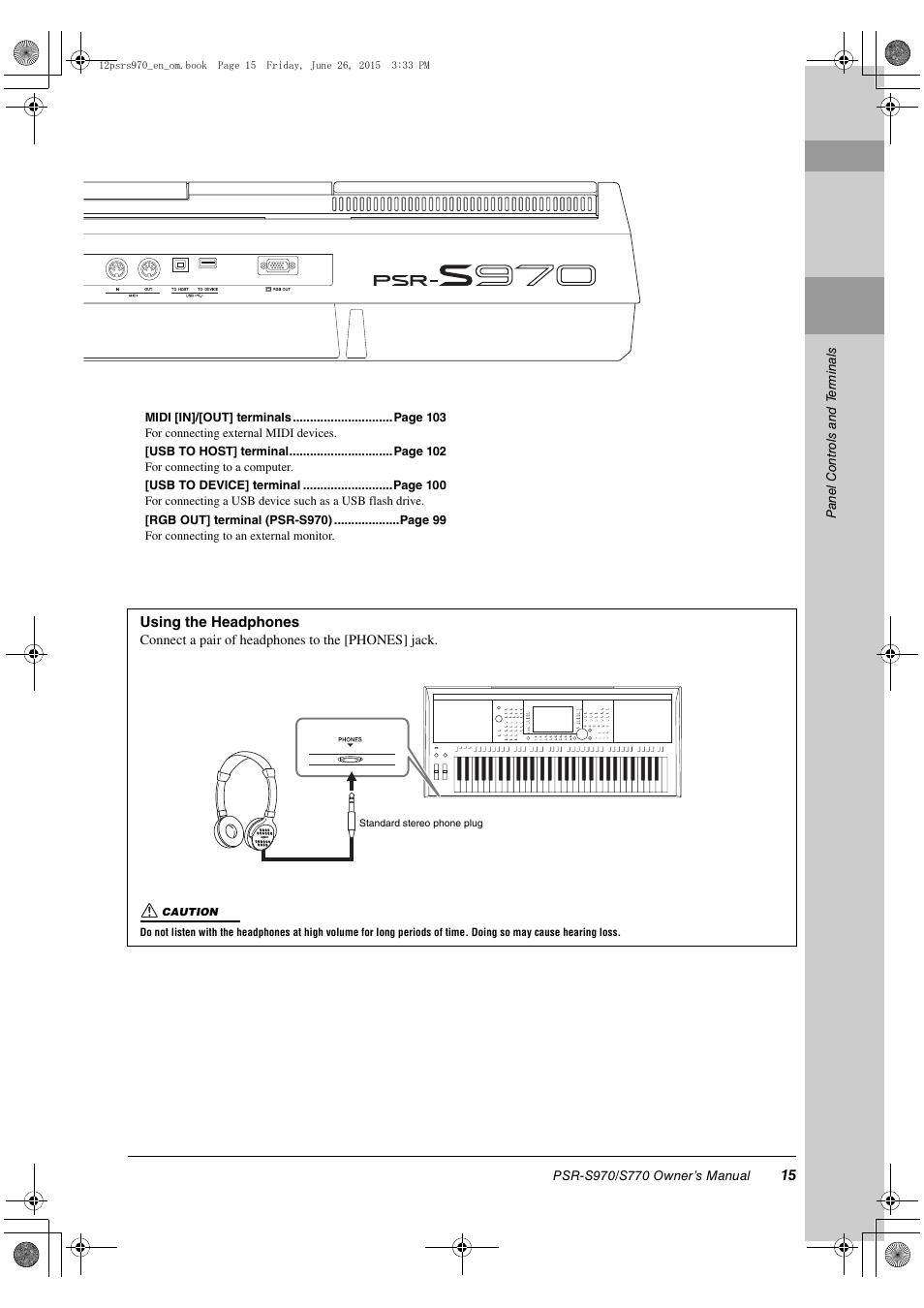 Yamaha PSR-S770 User Manual | Page 15 / 118