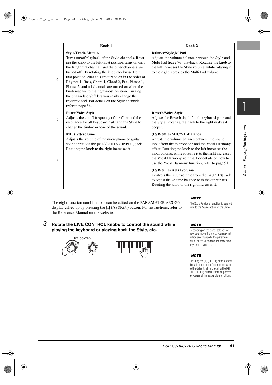 Yamaha PSR-S770 User Manual | Page 41 / 118