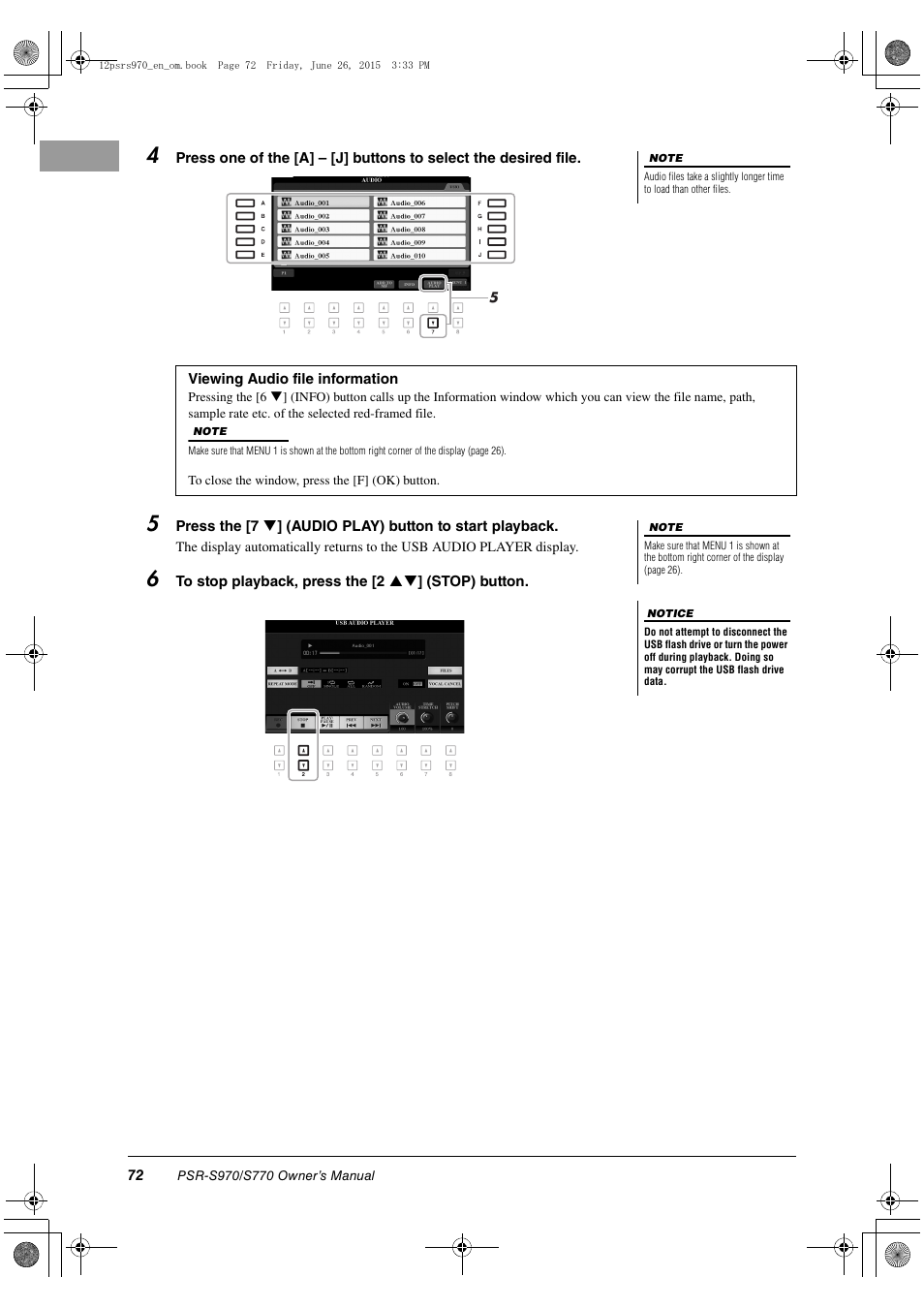 Yamaha PSR-S770 User Manual | Page 72 / 118