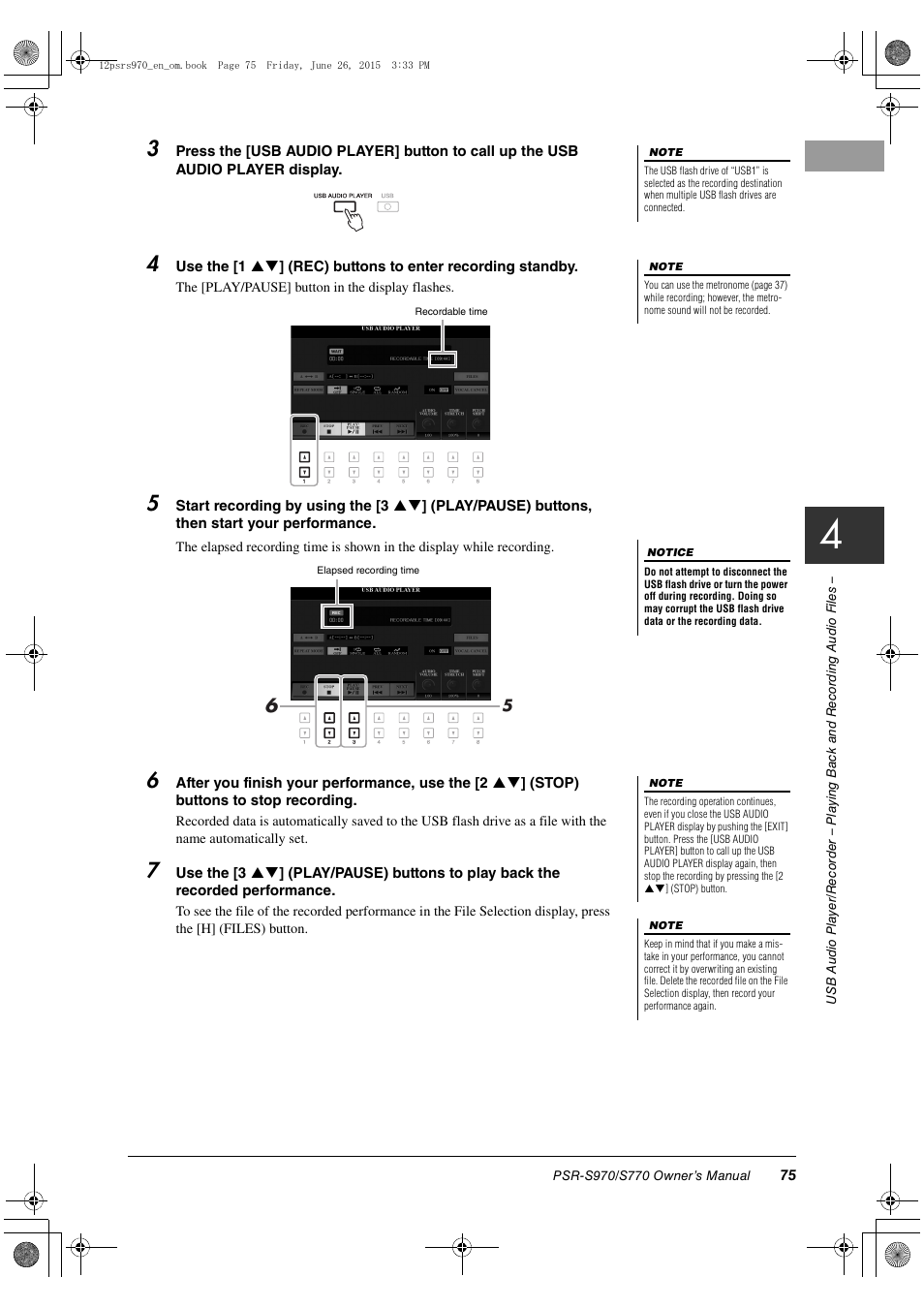 Yamaha PSR-S770 User Manual | Page 75 / 118