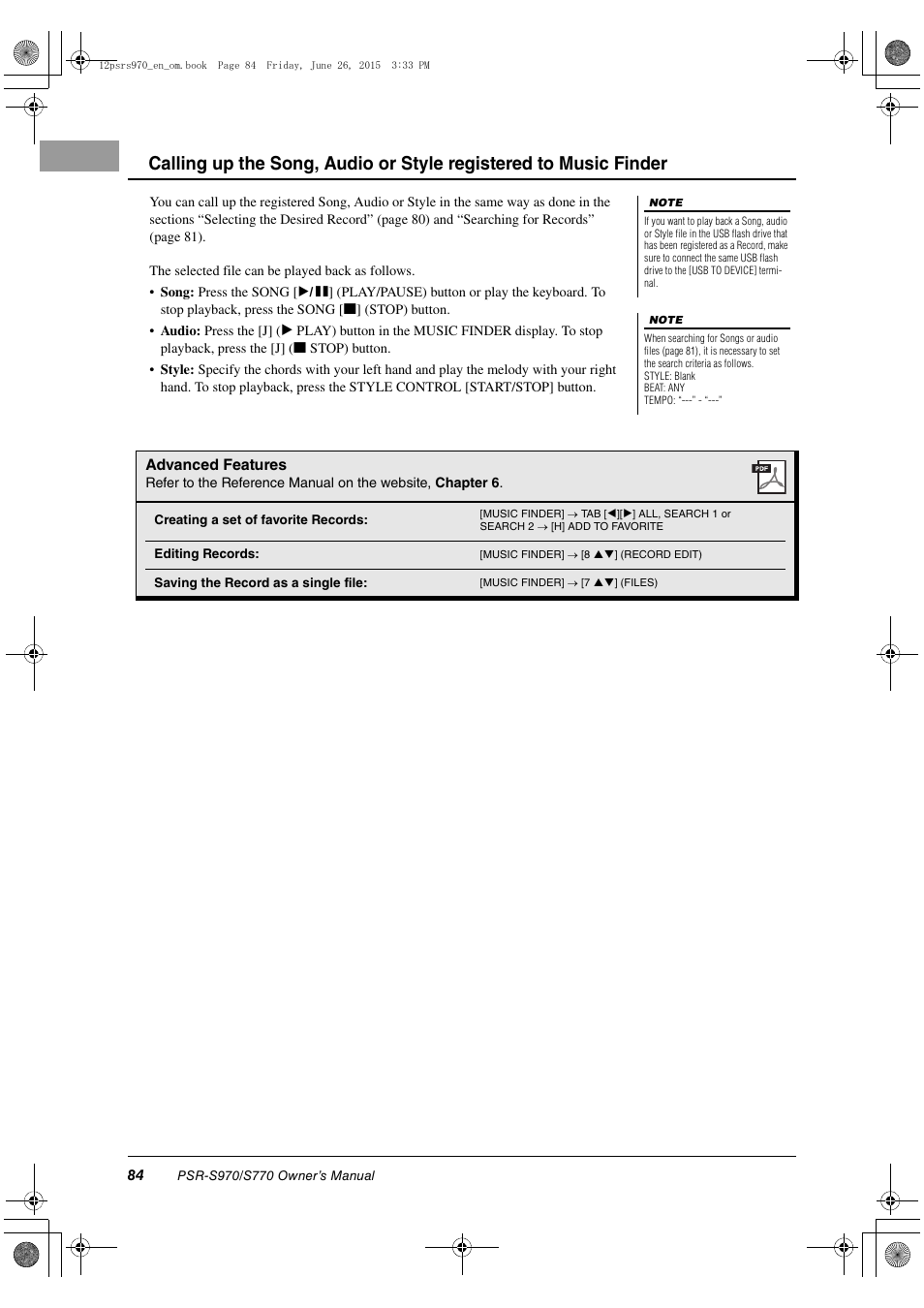 Yamaha PSR-S770 User Manual | Page 84 / 118