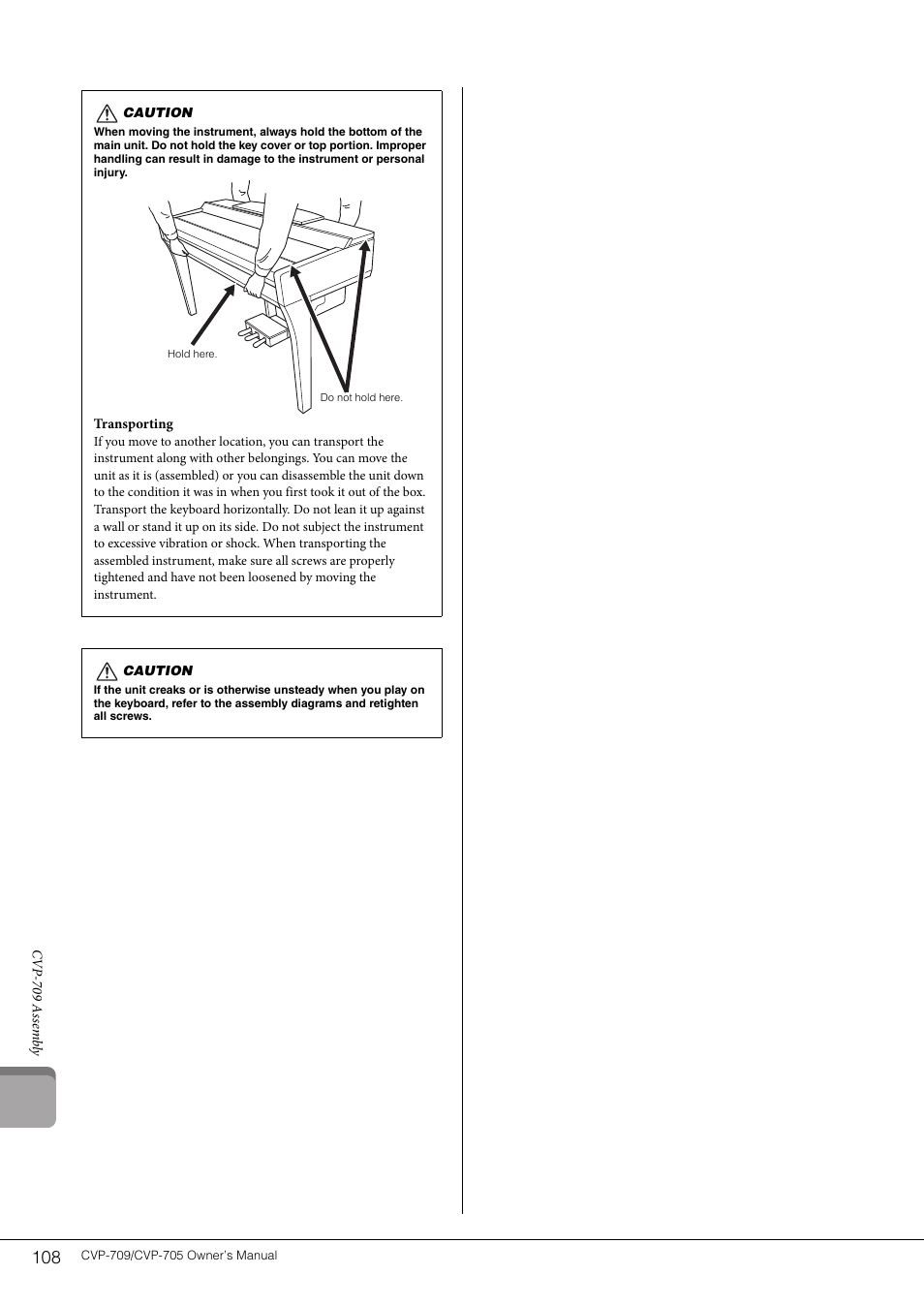 Yamaha CVP-705B User Manual | Page 108 / 128