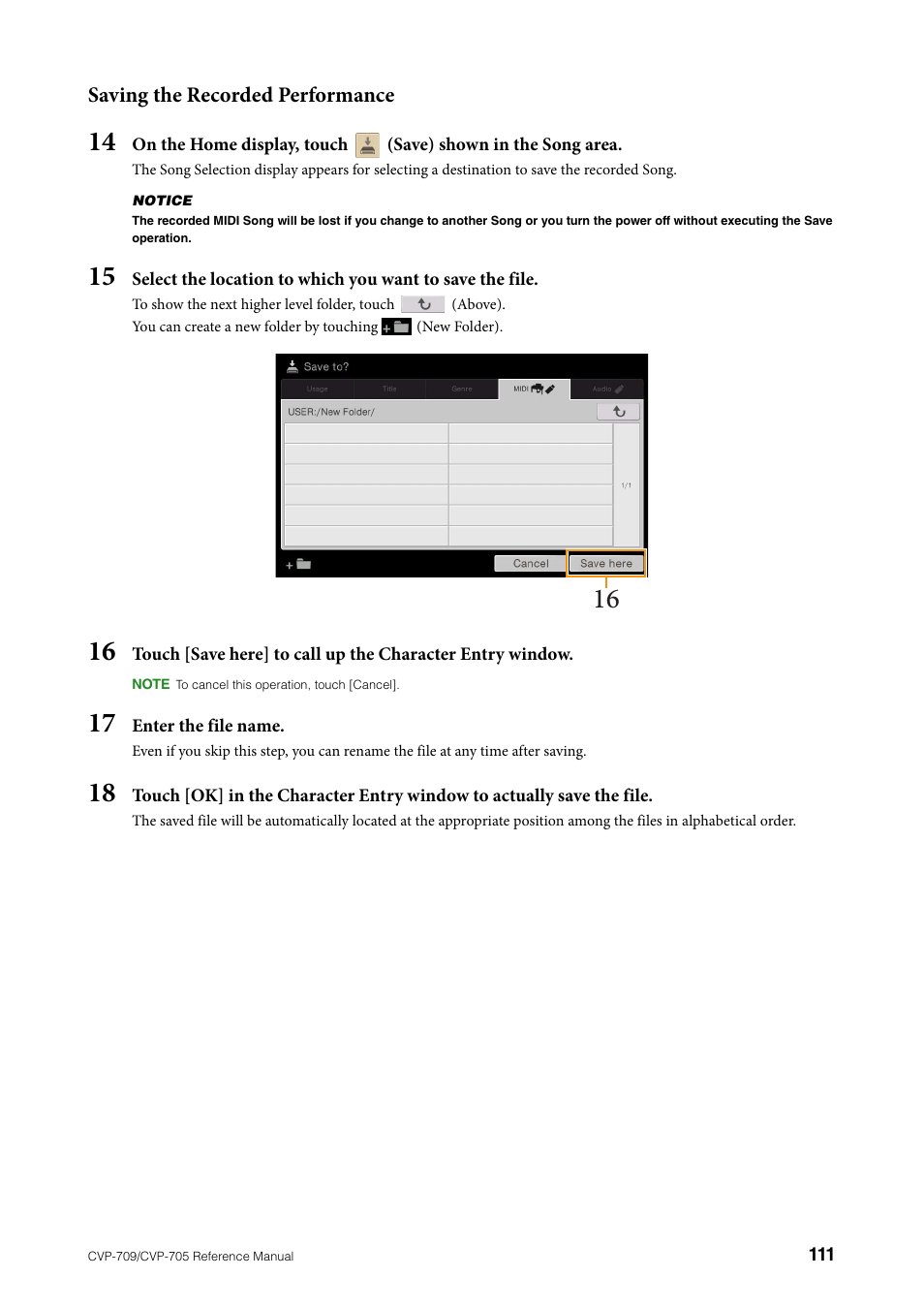 Yamaha CVP-705B User Manual | Page 111 / 117