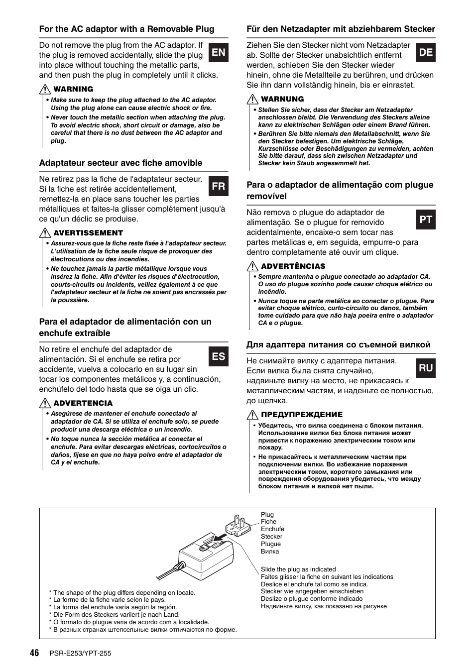 Yamaha PSR-E253 User Manual | Page 46 / 48