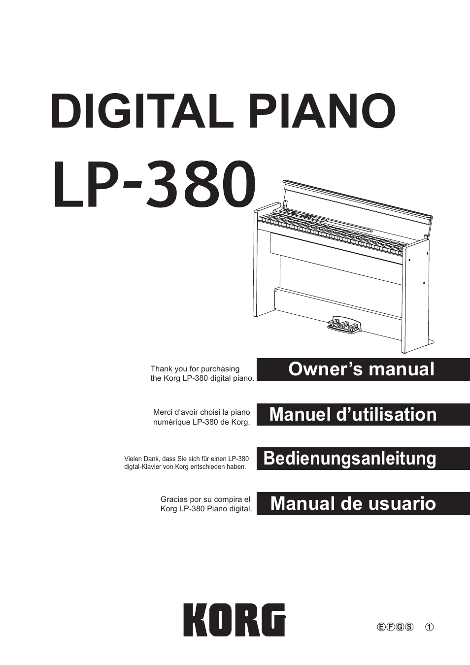 KORG LP-380-73 User Manual | 71 pages