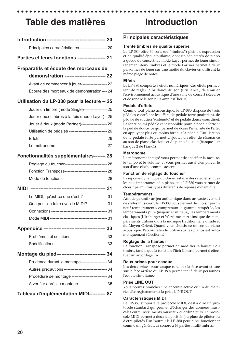 KORG LP-380-73 User Manual | Page 20 / 71