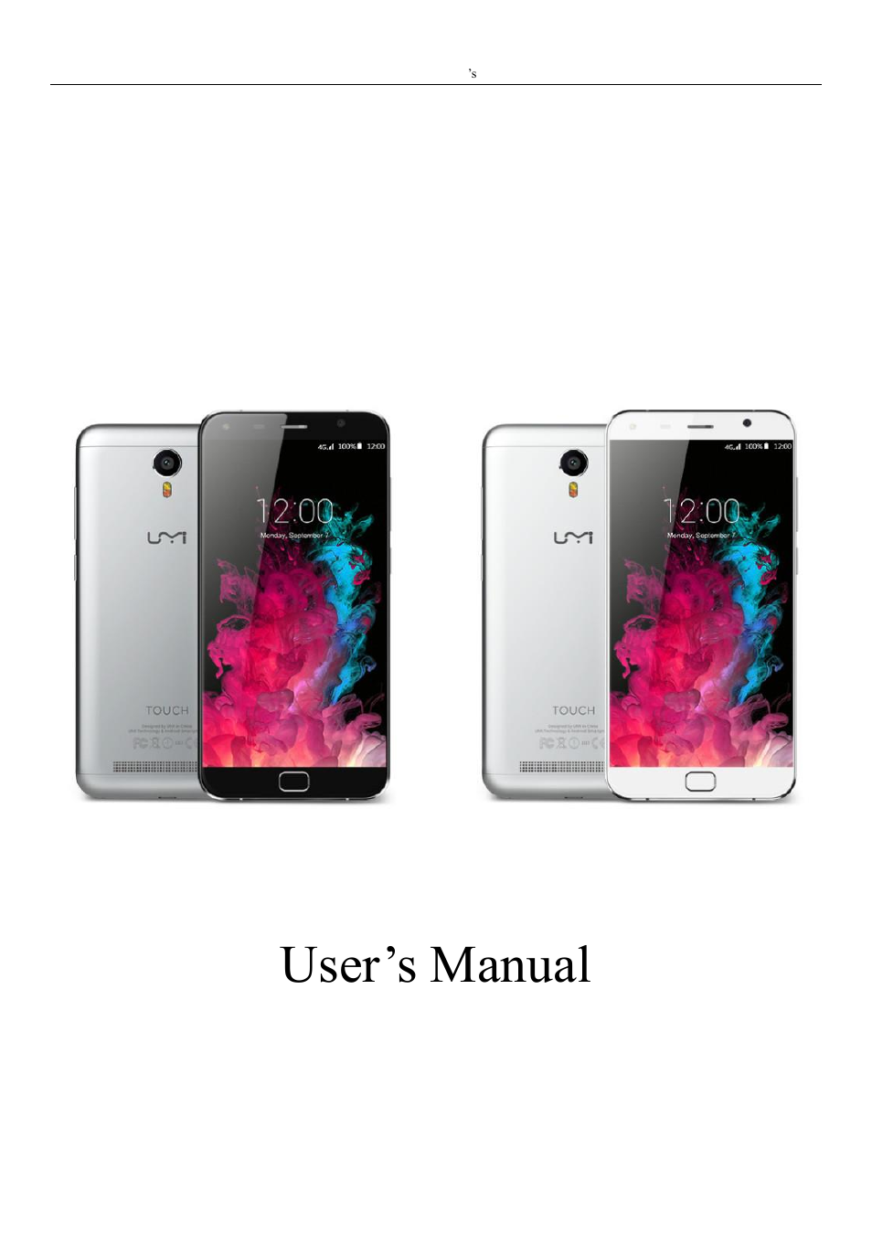 UMIDIGI Touch User Manual | 49 pages