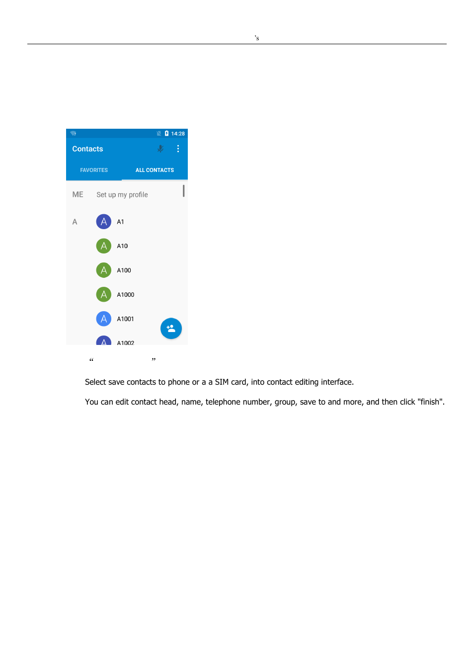 Contacts | UMIDIGI Touch User Manual | Page 19 / 49
