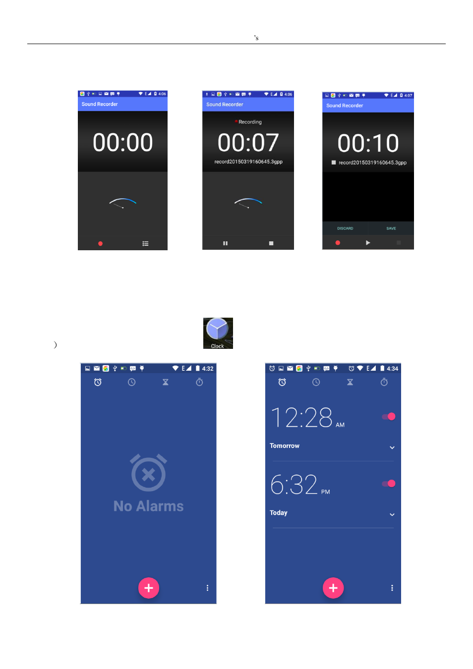 11 .clock, Clock | UMIDIGI Touch User Manual | Page 27 / 49