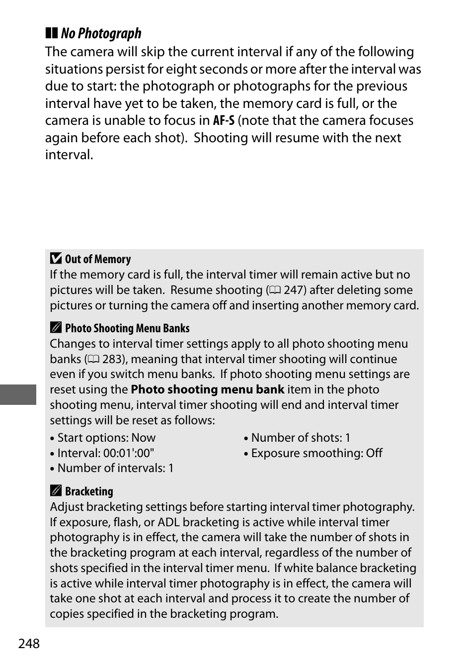 No photograph | Nikon D500 User Manual | Page 274 / 432