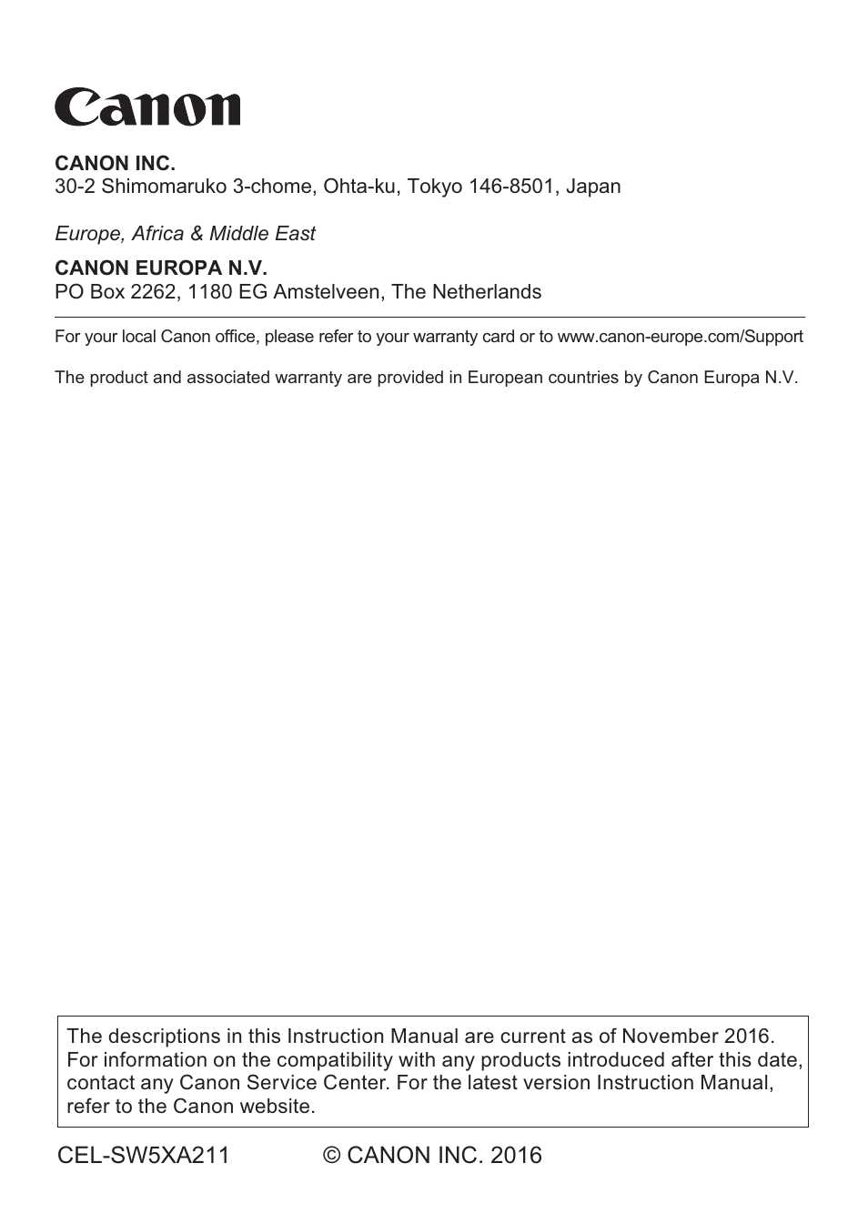 Canon EOS 1300D User Manual | Page 326 / 326