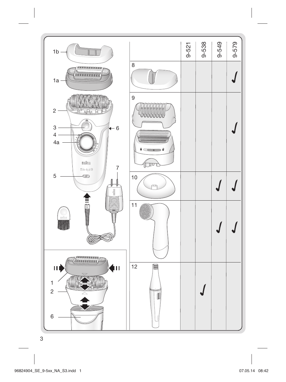 96824904_se_9-5xx_na_s3 | Braun Silk-épil 9 SkinSpa  5377 User Manual | Page 3 / 38