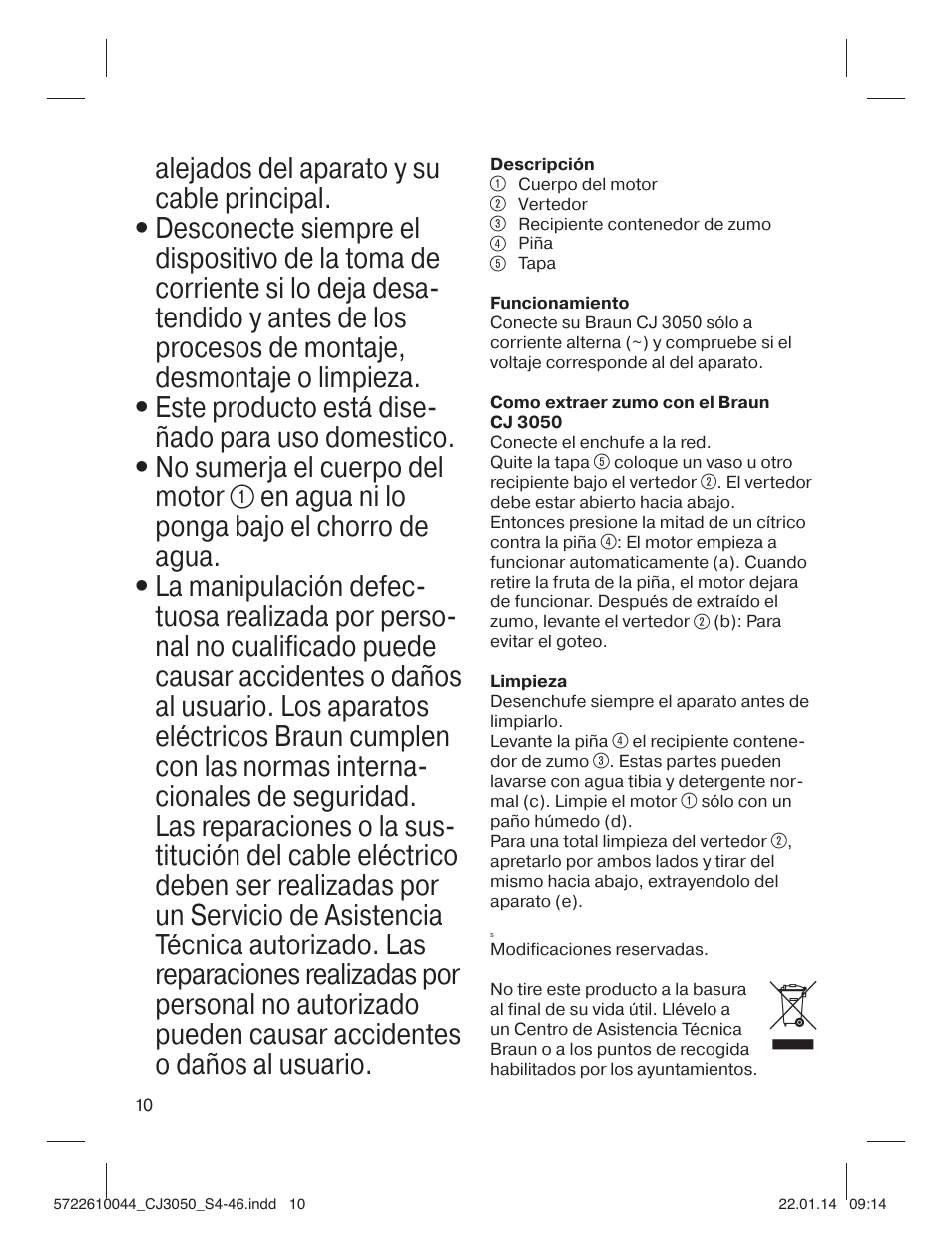 Braun CJ 3050 User Manual | Page 10 / 46