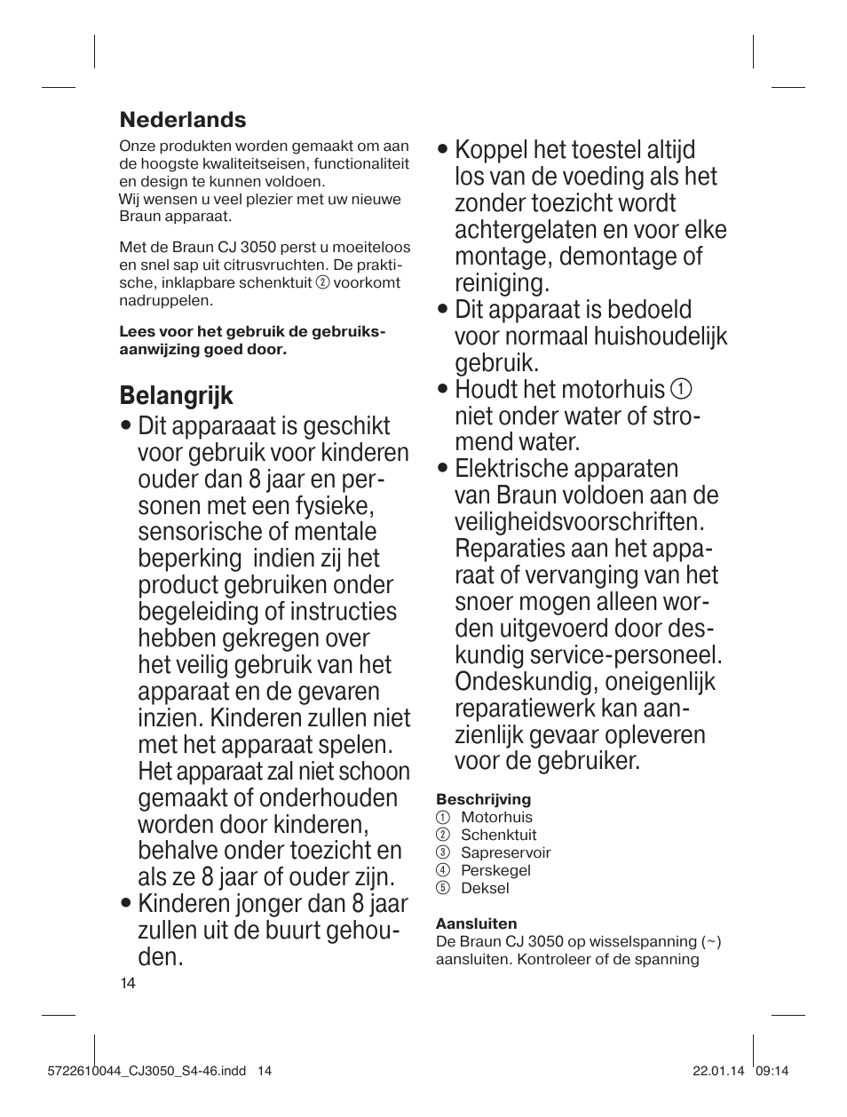 Braun CJ 3050 User Manual | Page 14 / 46