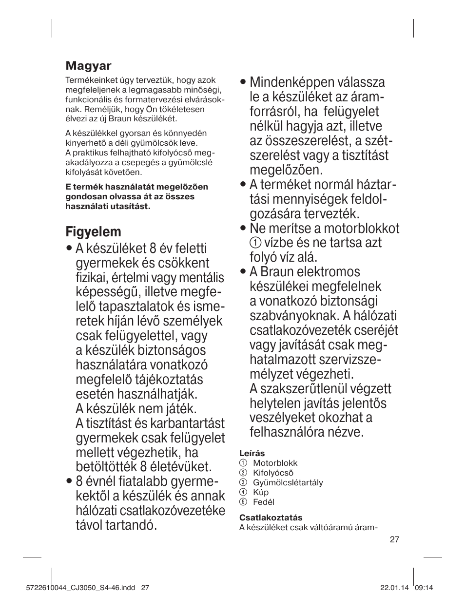 Braun CJ 3050 User Manual | Page 27 / 46