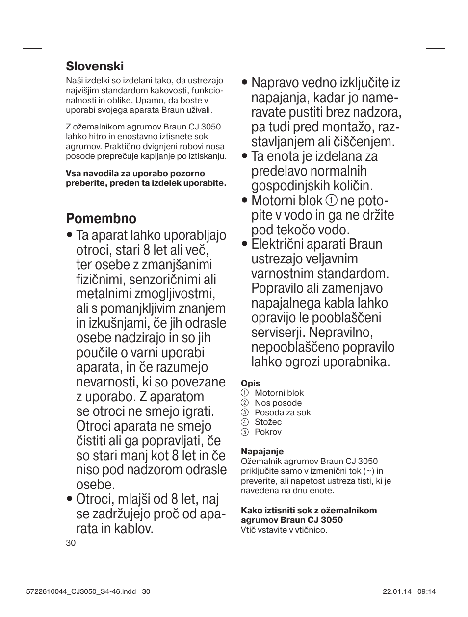 Braun CJ 3050 User Manual | Page 30 / 46